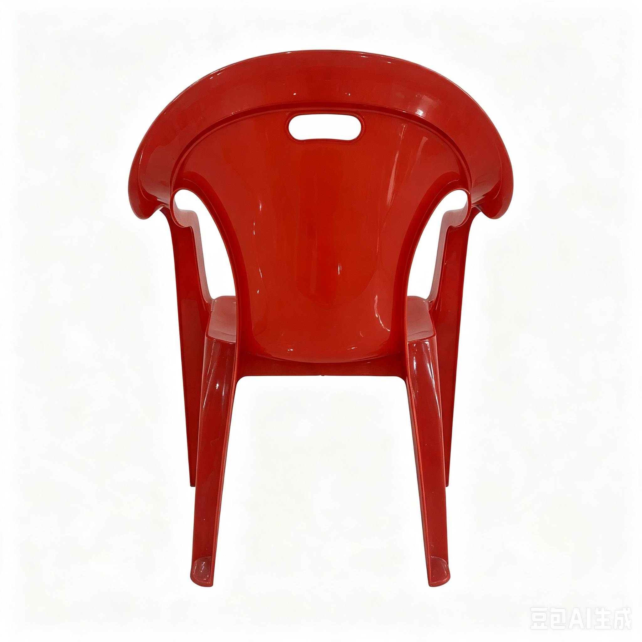 Monoblock PP Plastic Armchair, Solid Backrest With Slotted Seat Stackable Outdoor Patio Garden Chair With Armrest for Cafe Restaurant