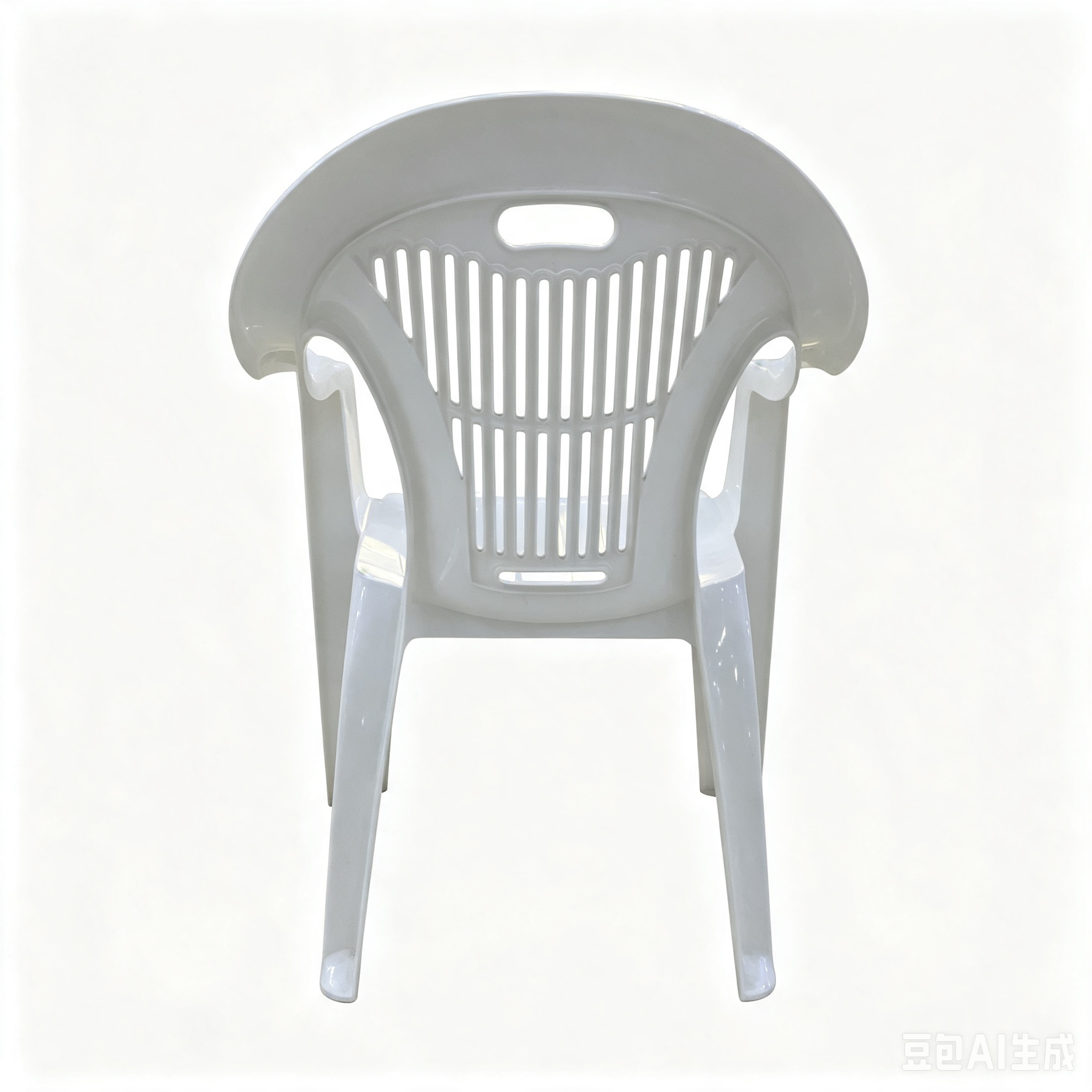 Monoblock PP Plastic Armchair, Double‑Slotted Hollow Backrest & Seat Stackable Outdoor Patio Garden Chair With Armrest for Cafe Restaurant