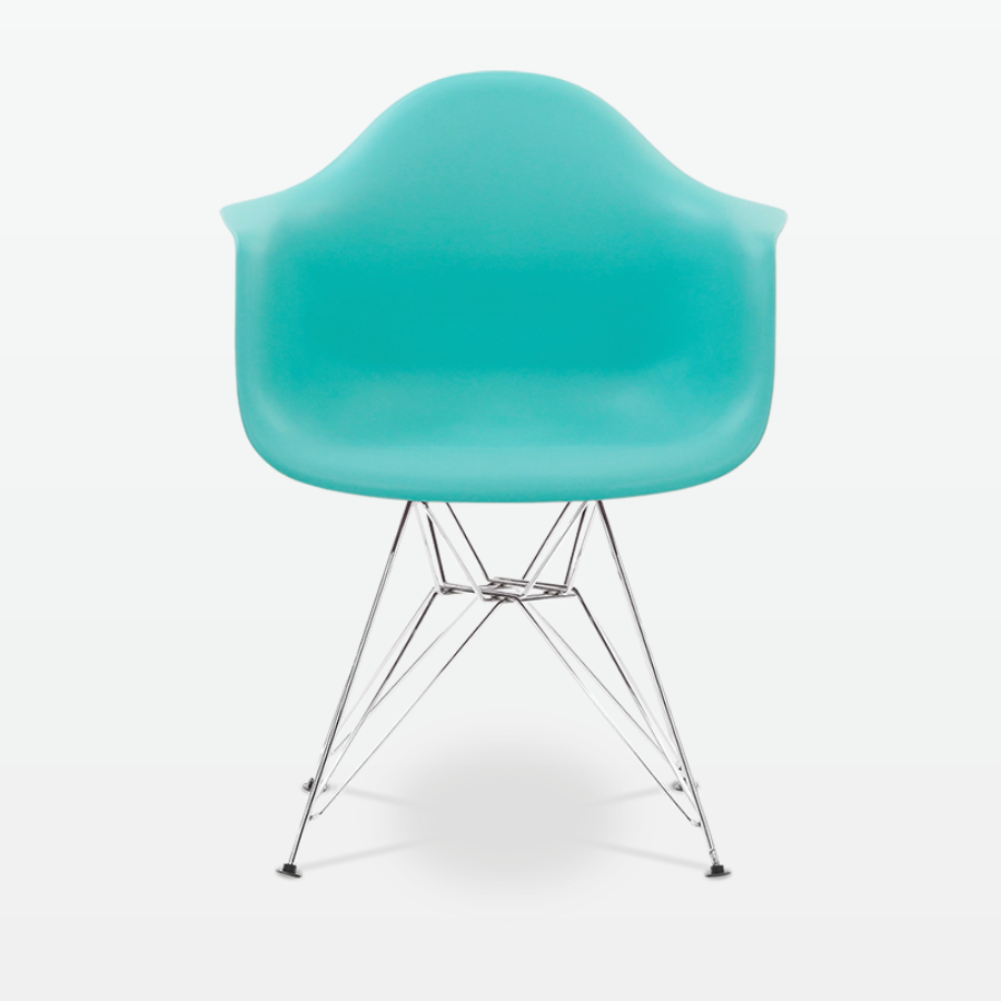 Eames DAR Armchair Chrome Legs Cyan-PP Chair