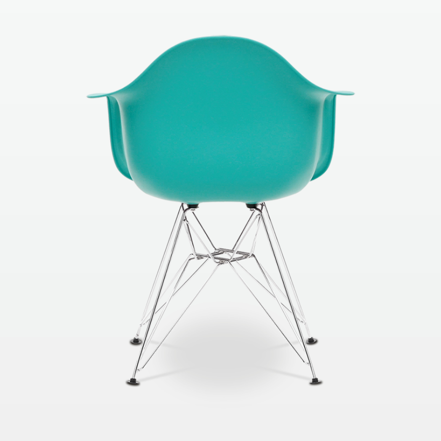 Eames DAR Armchair Chrome Legs Cyan-PP Chair