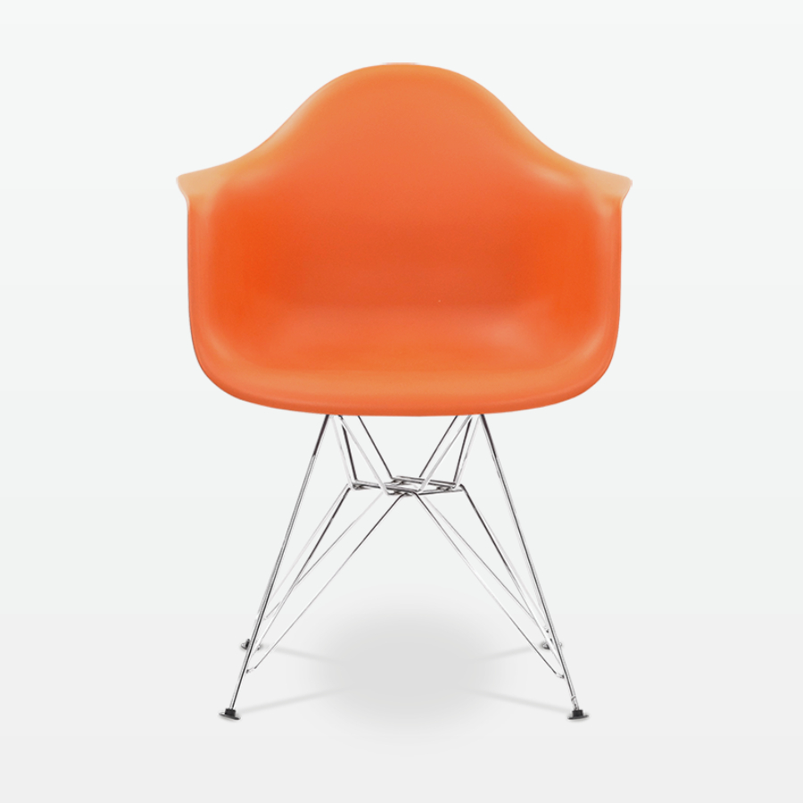 Eames DAR Armchair Chrome Legs Orange-PP Chair