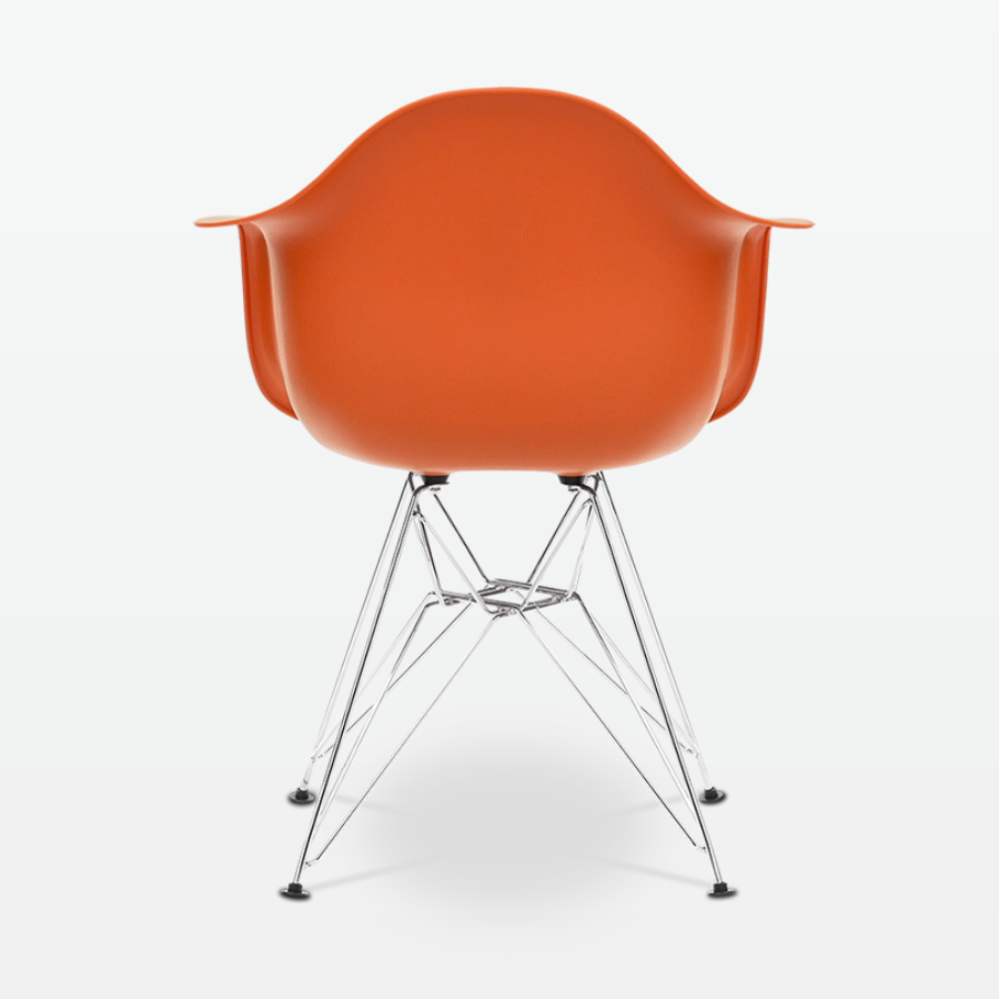 Eames DAR Armchair Chrome Legs Orange-PP Chair