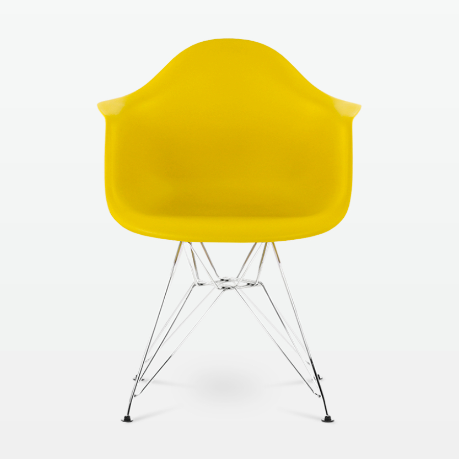 Eames DAR Armchair Chrome Legs Yellow-PP Chair
