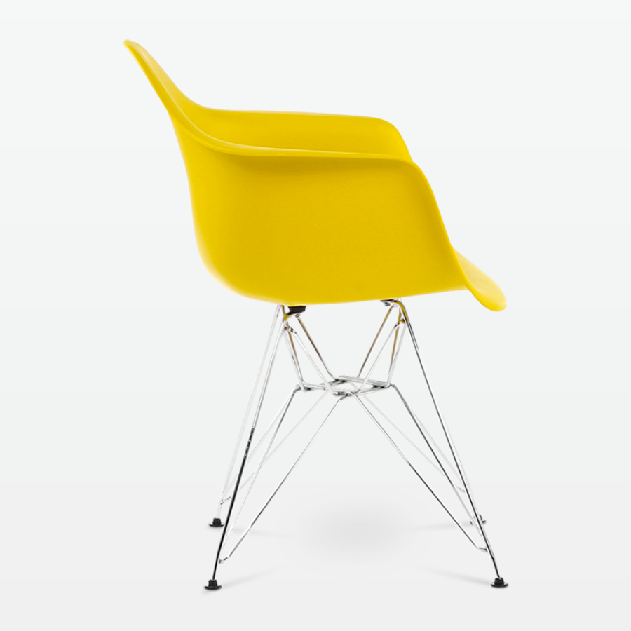Eames DAR Armchair Chrome Legs Yellow-PP Chair