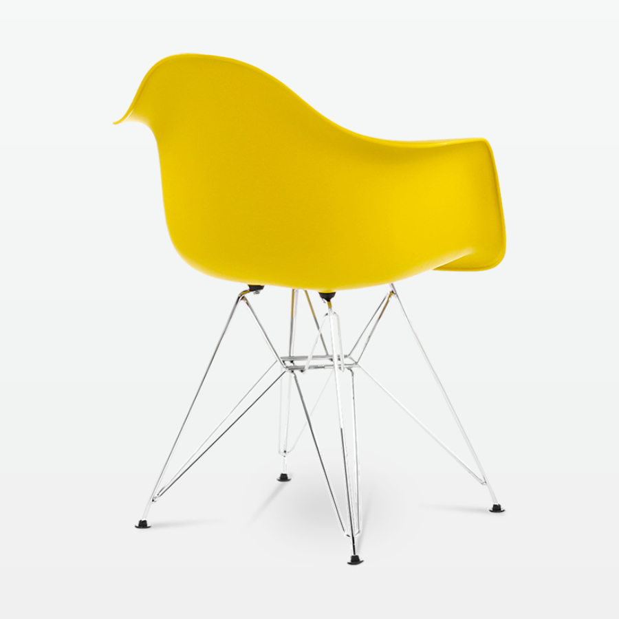 Eames DAR Armchair Chrome Legs Yellow-PP Chair
