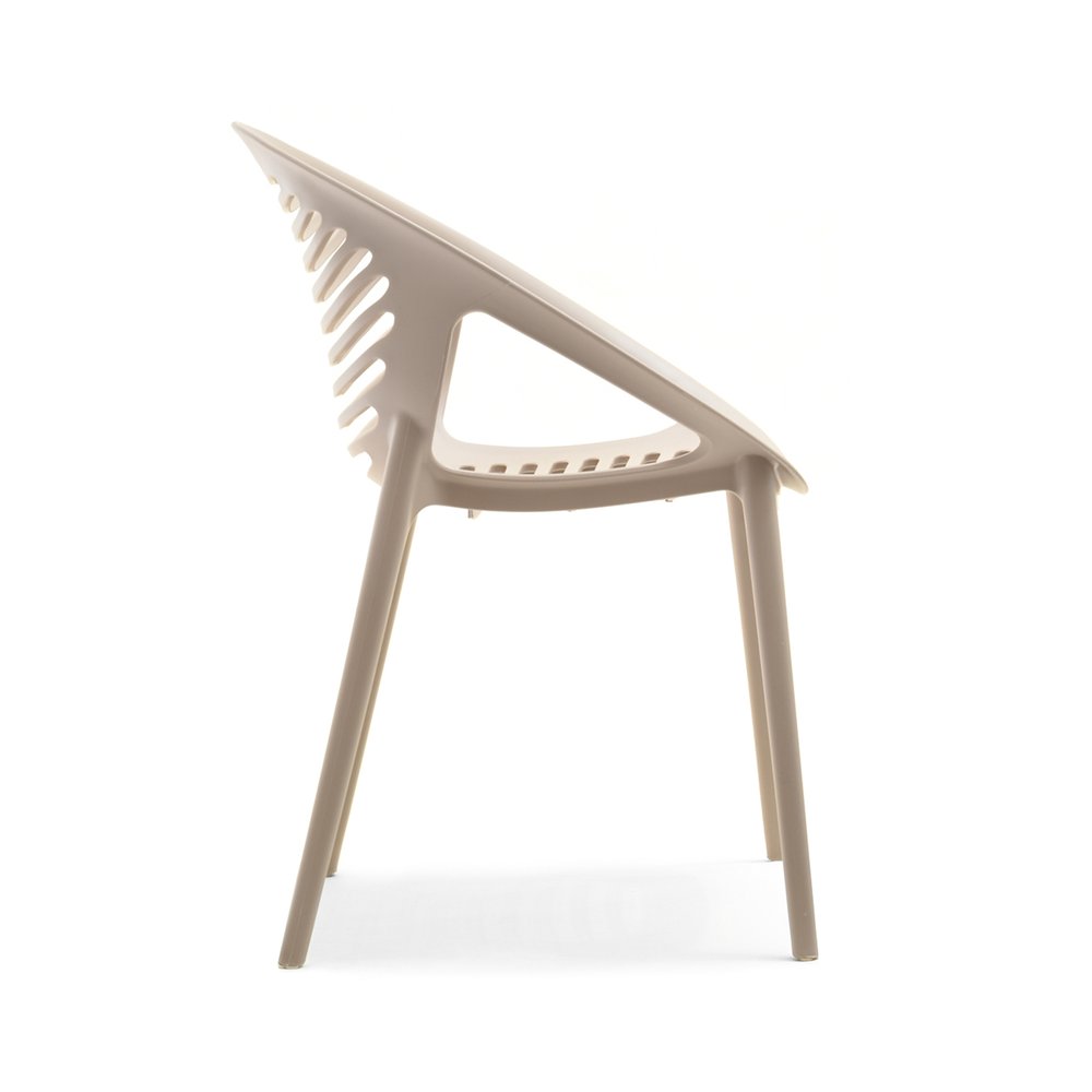 Plastic Outdoor Garden Chair Taupe-PP Chair