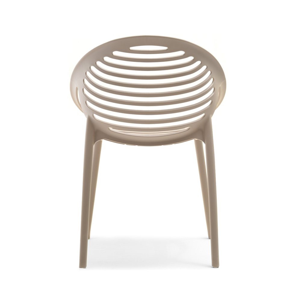 Plastic Outdoor Garden Chair Taupe-PP Chair