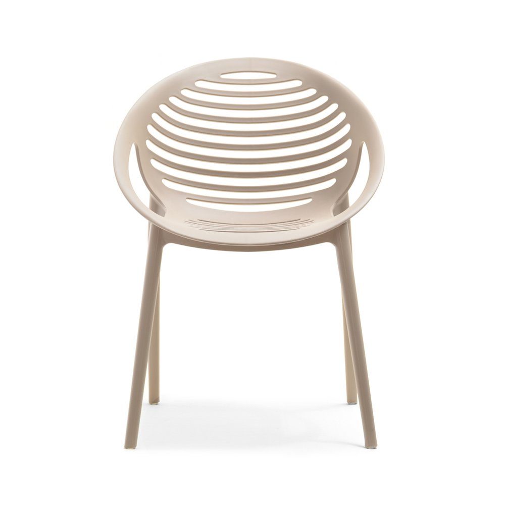 Plastic Outdoor Garden Chair Taupe-PP Chair