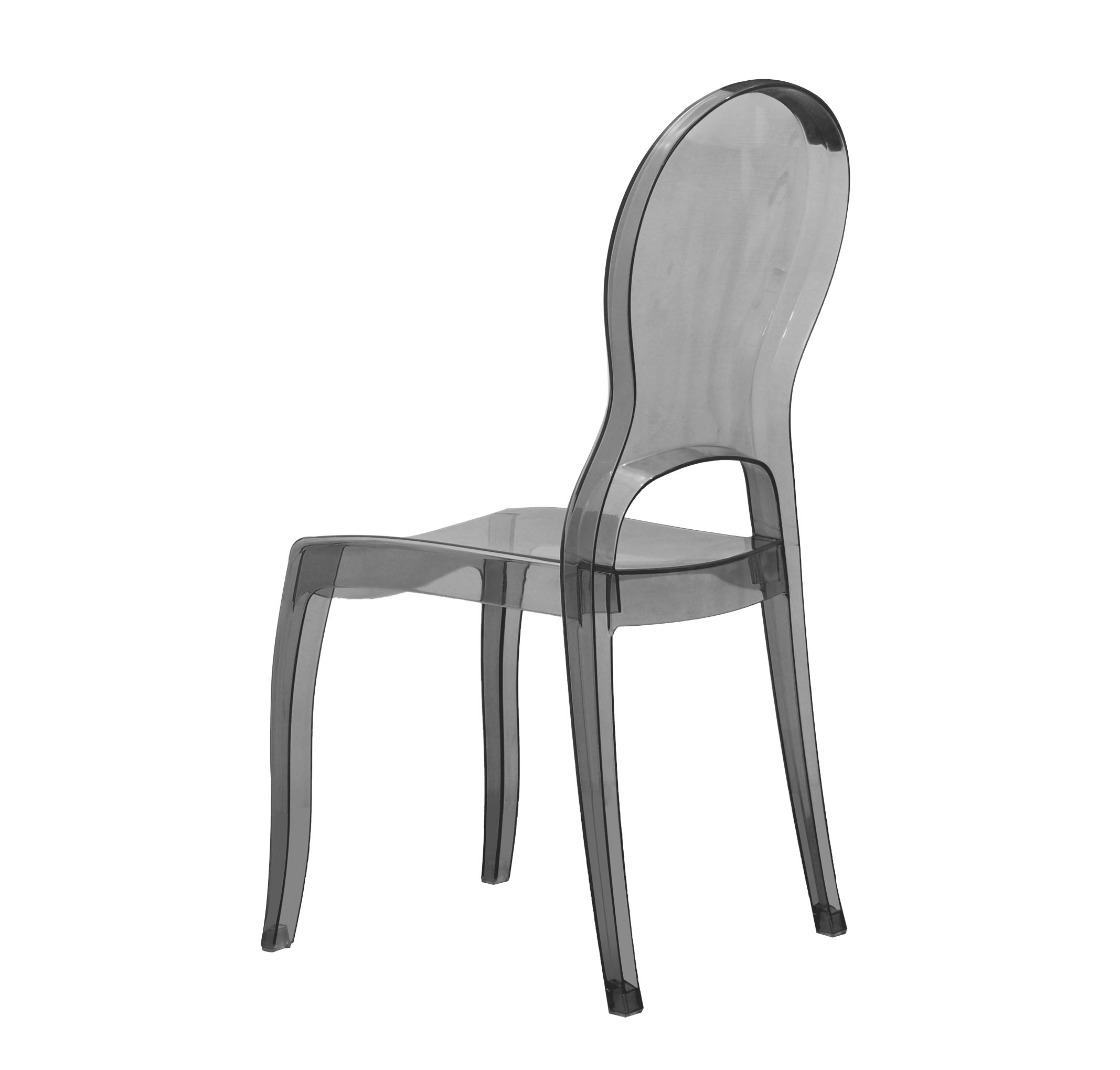 Transparent Smoke Grey Chair-PP Chair