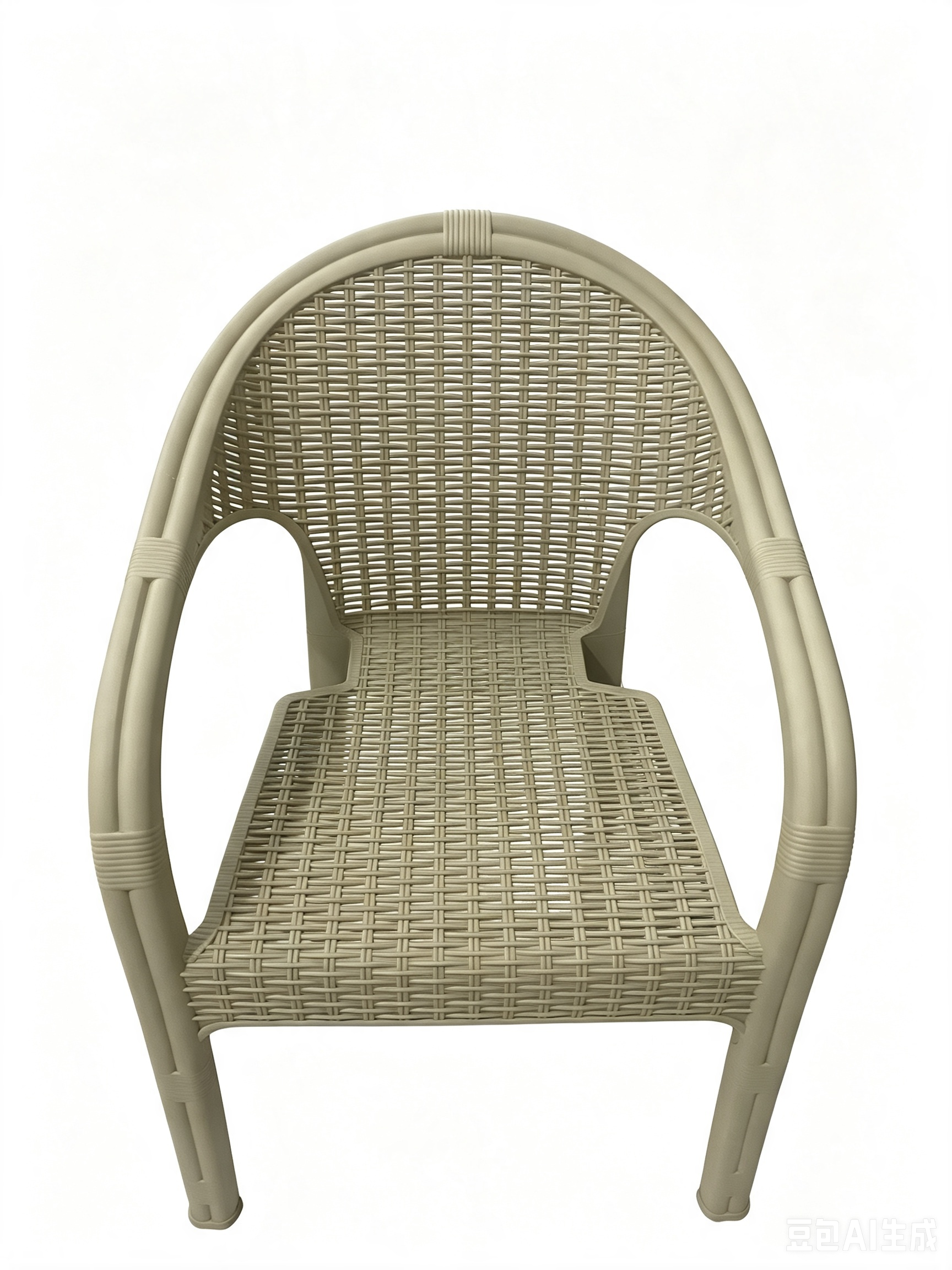 Modern Rattan Style Polypropylene Armchair | Outdoor Wicker Plastic Chair