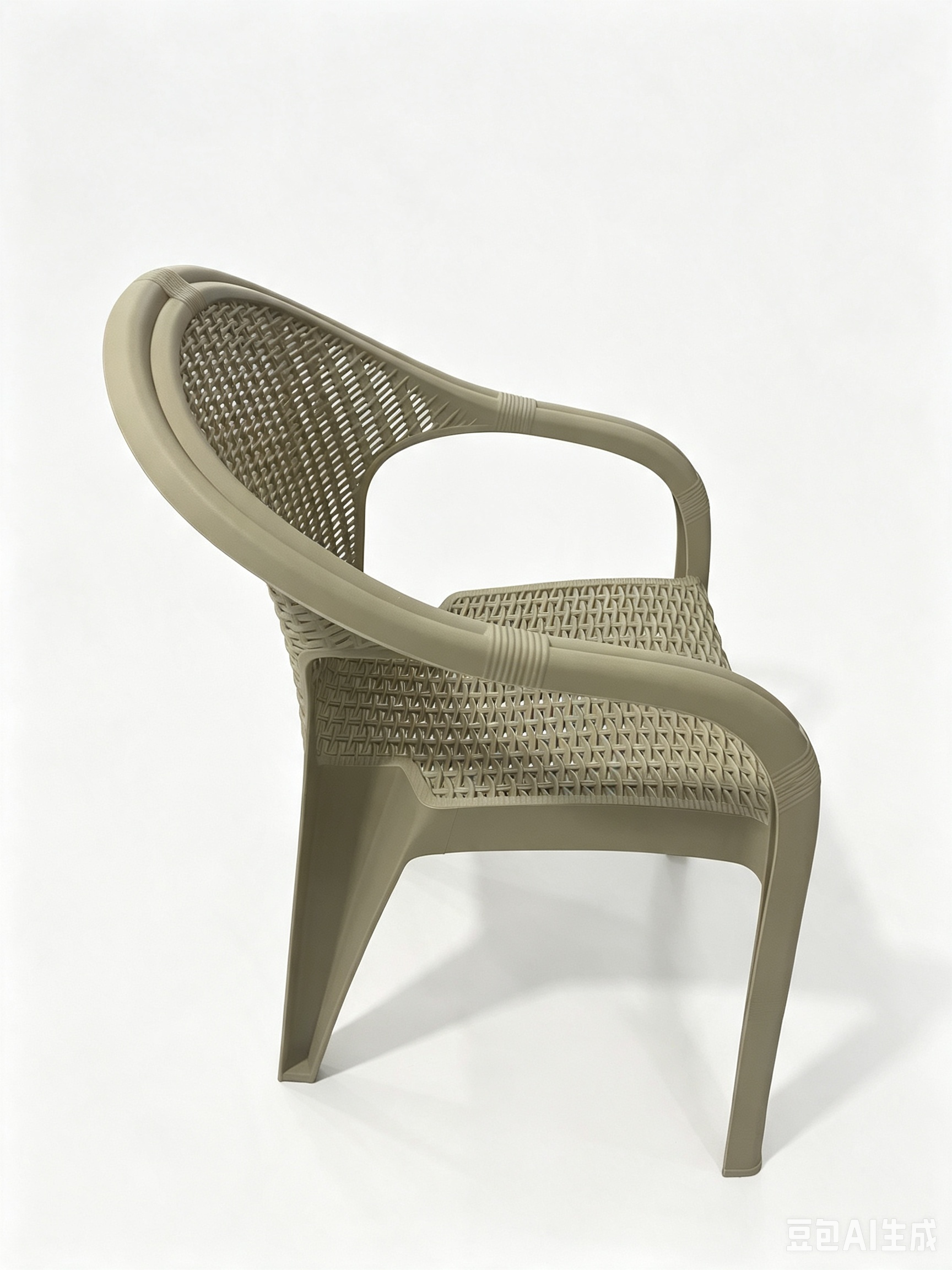 Modern Rattan Style Polypropylene Armchair | Outdoor Wicker Plastic Chair
