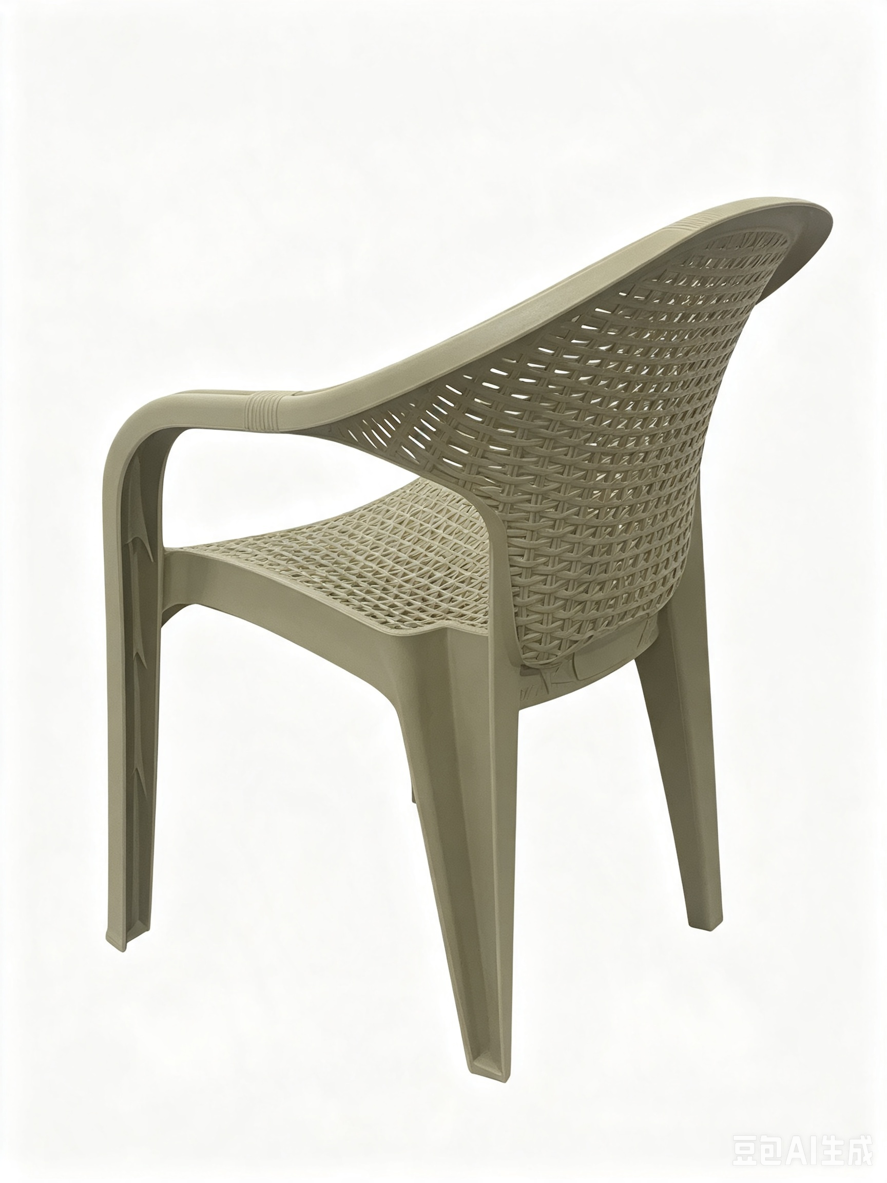 Modern Rattan Style Polypropylene Armchair | Outdoor Wicker Plastic Chair