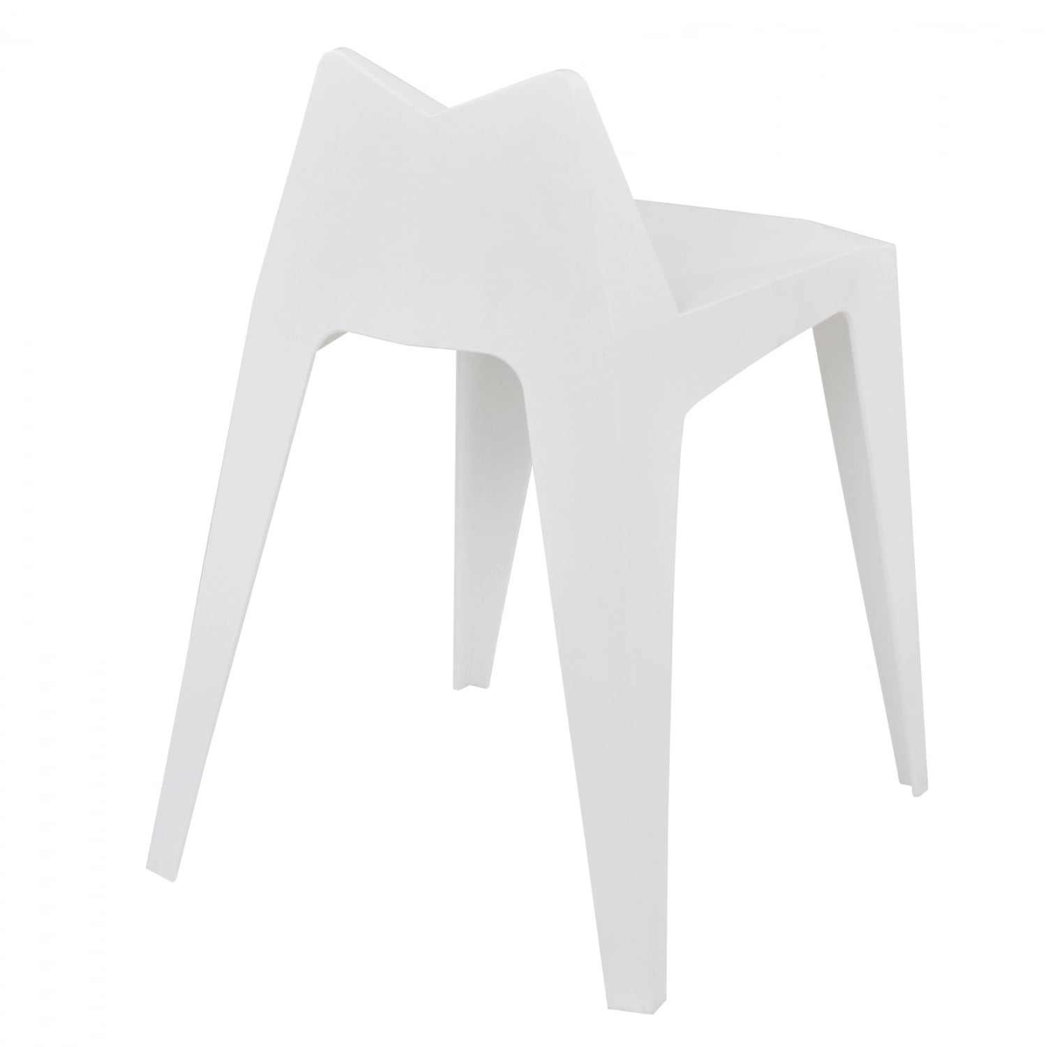 Geometric Origami Style PP Plastic Outdoor Dining Chair - Stackable Patio Side Chair for Restaurant, Cafe & Bistro