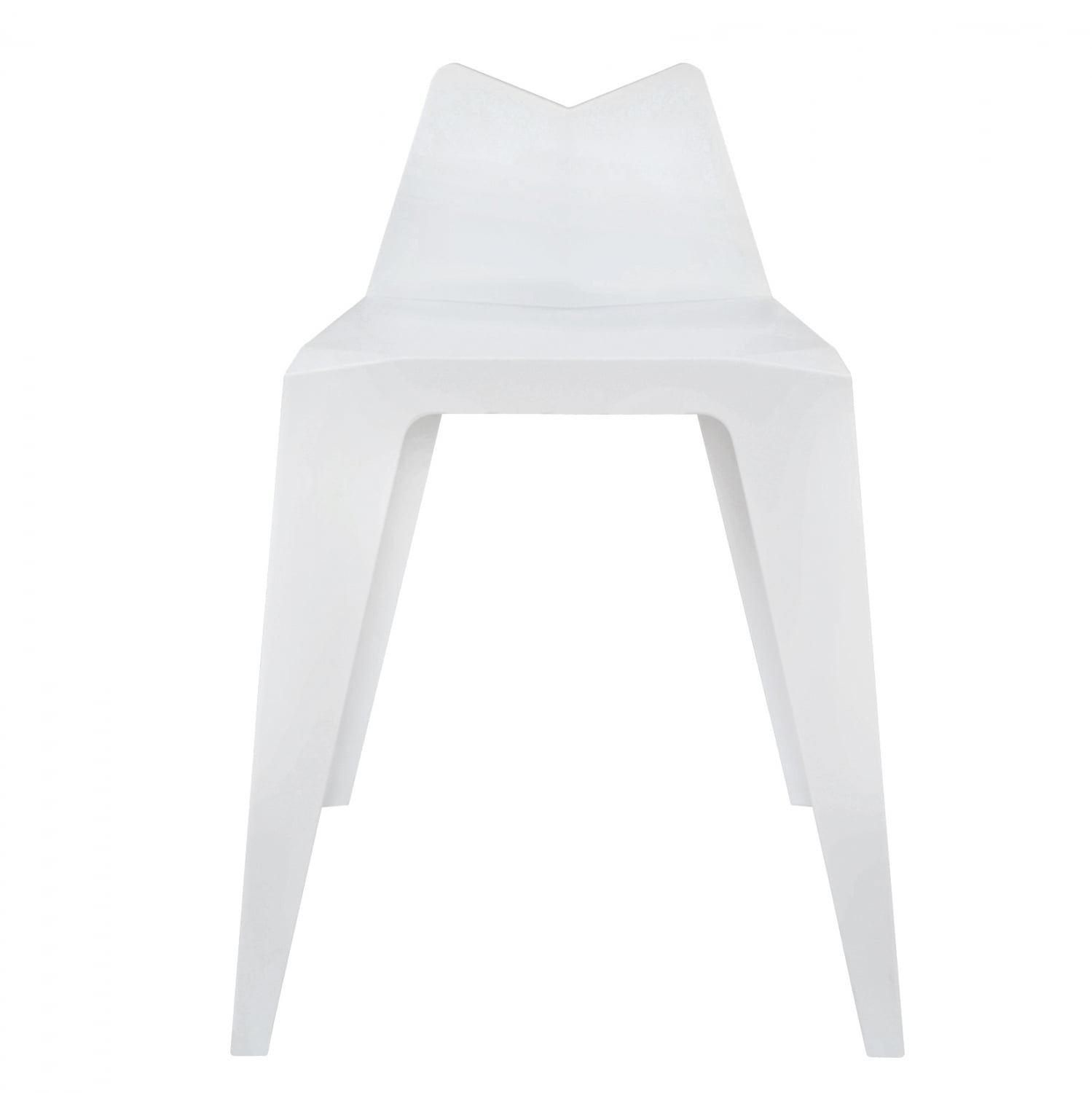 Geometric Origami Style PP Plastic Outdoor Dining Chair - Stackable Patio Side Chair for Restaurant, Cafe & Bistro