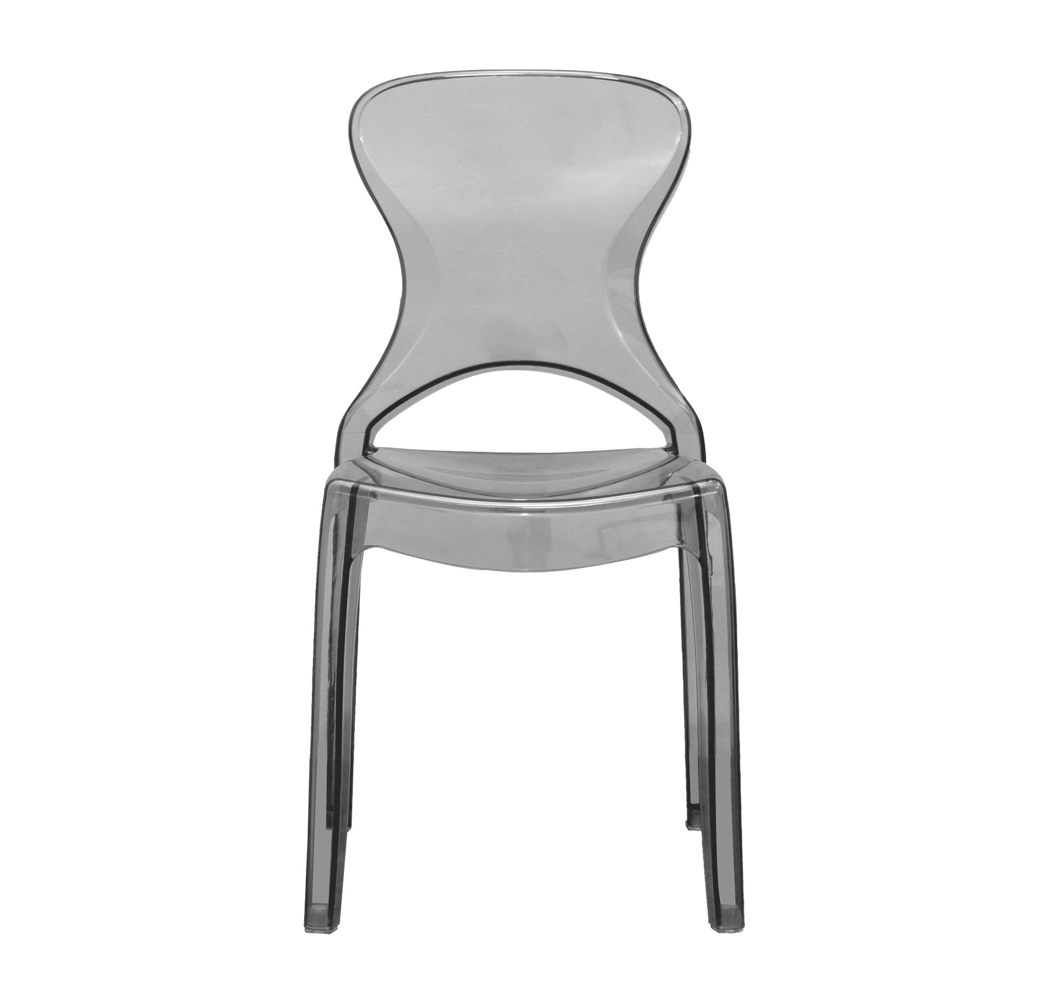 Transparent Smoke Grey PC Chair-PP Chair