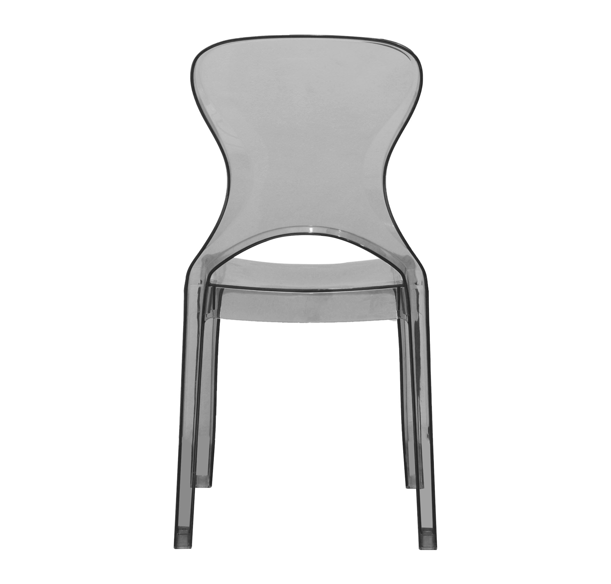 Transparent Smoke Grey PC Chair-PP Chair