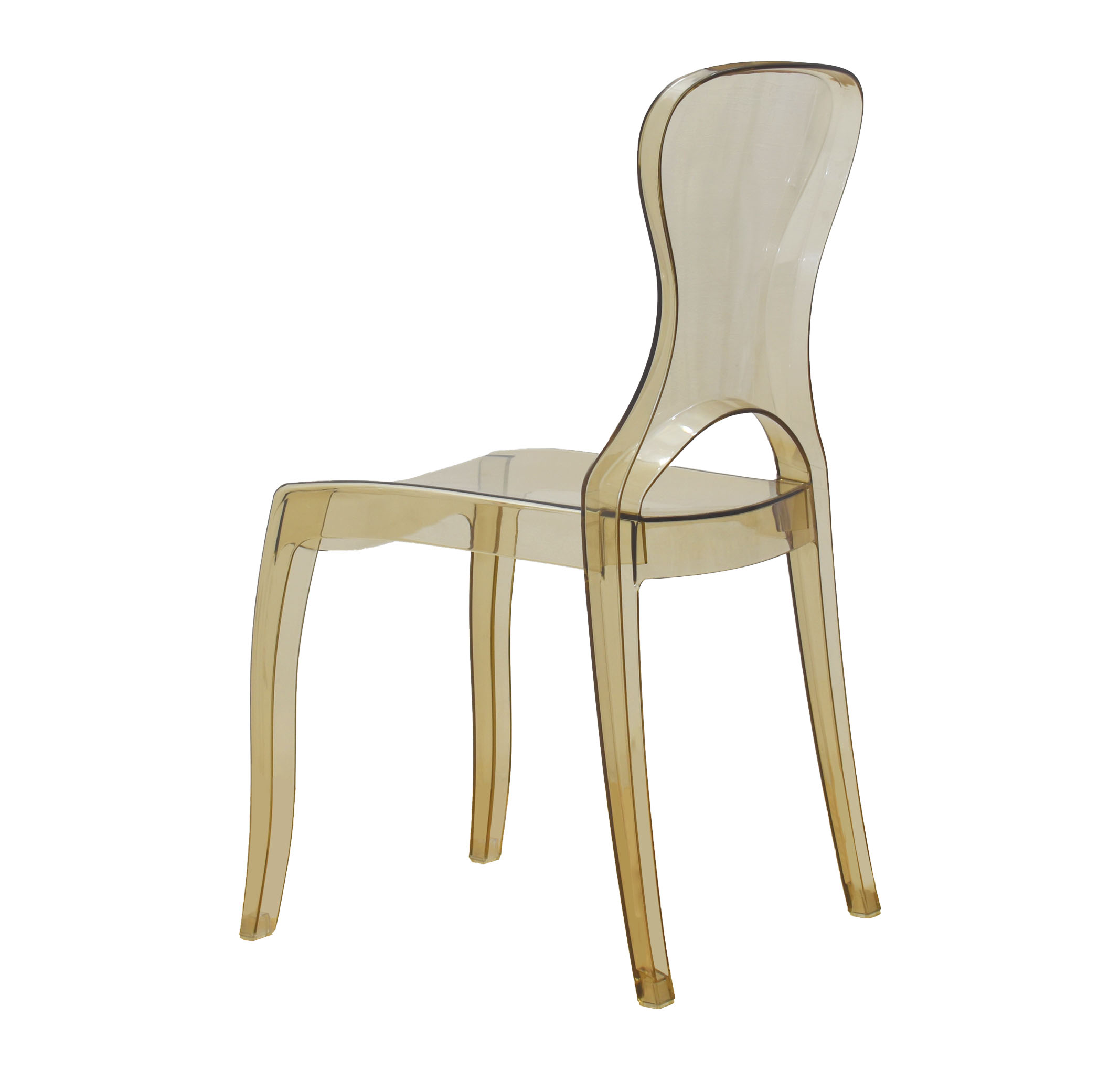 Transparent Amber PC Chair-PP Chair