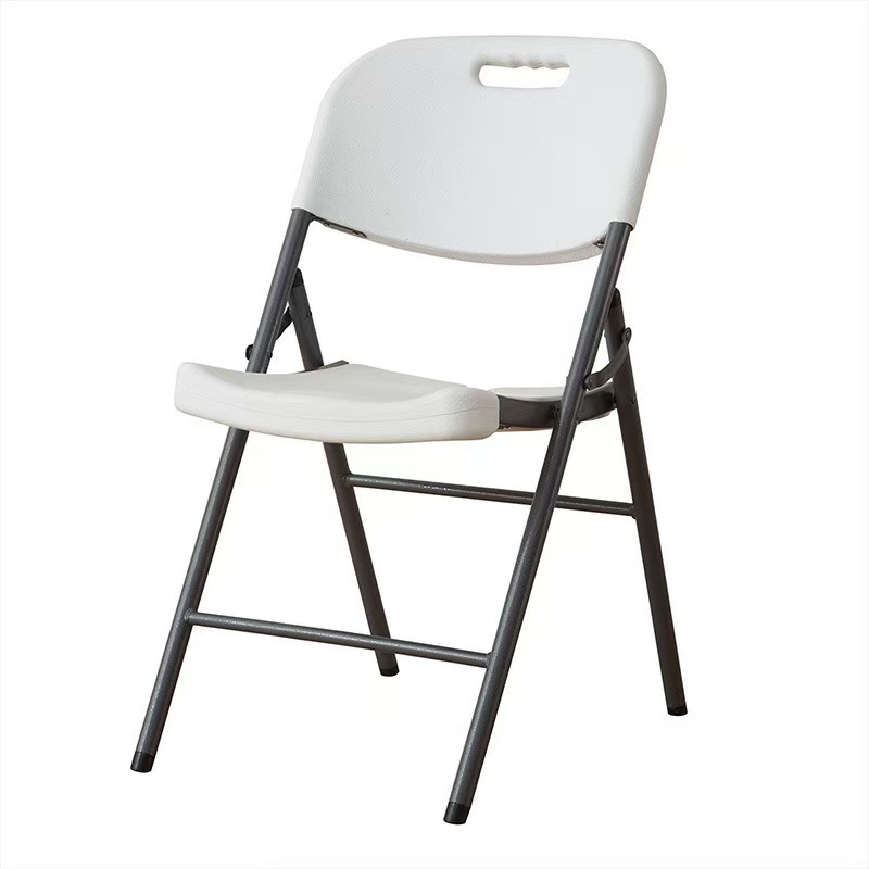 HDPE Folding Chair with Powder Coated Metal Frame for Commercial Events & Outdoor Use