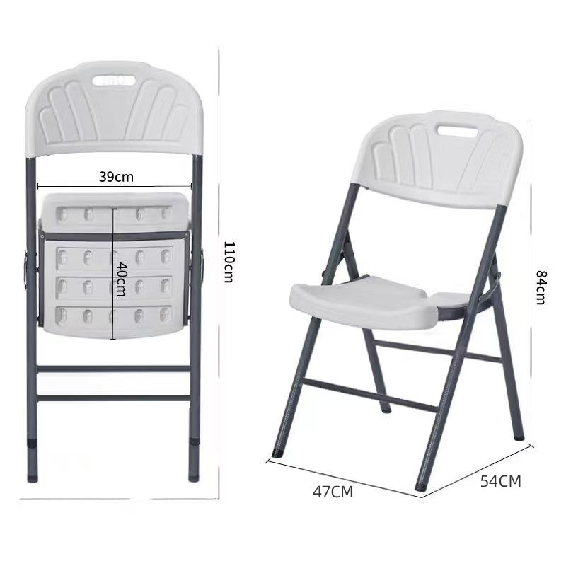 Heavy Duty HDPE Folding Chair with Steel Frame for Events, Schools & Commercial Use