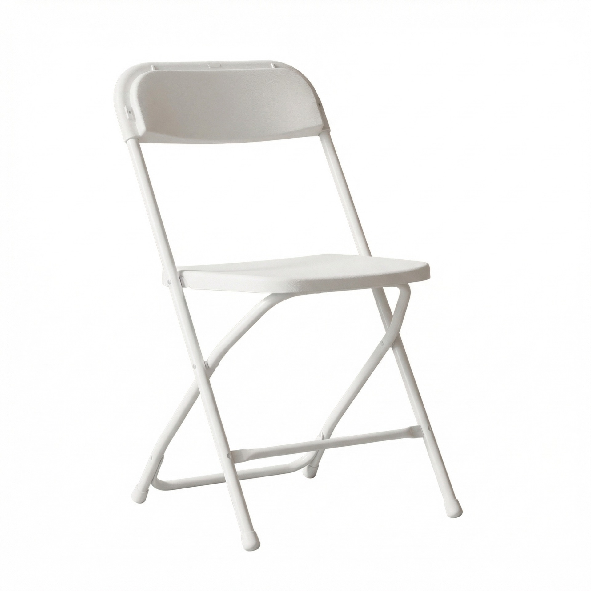 Plastic Folding Chair with Metal Frame for Commercial Events and Indoor Use