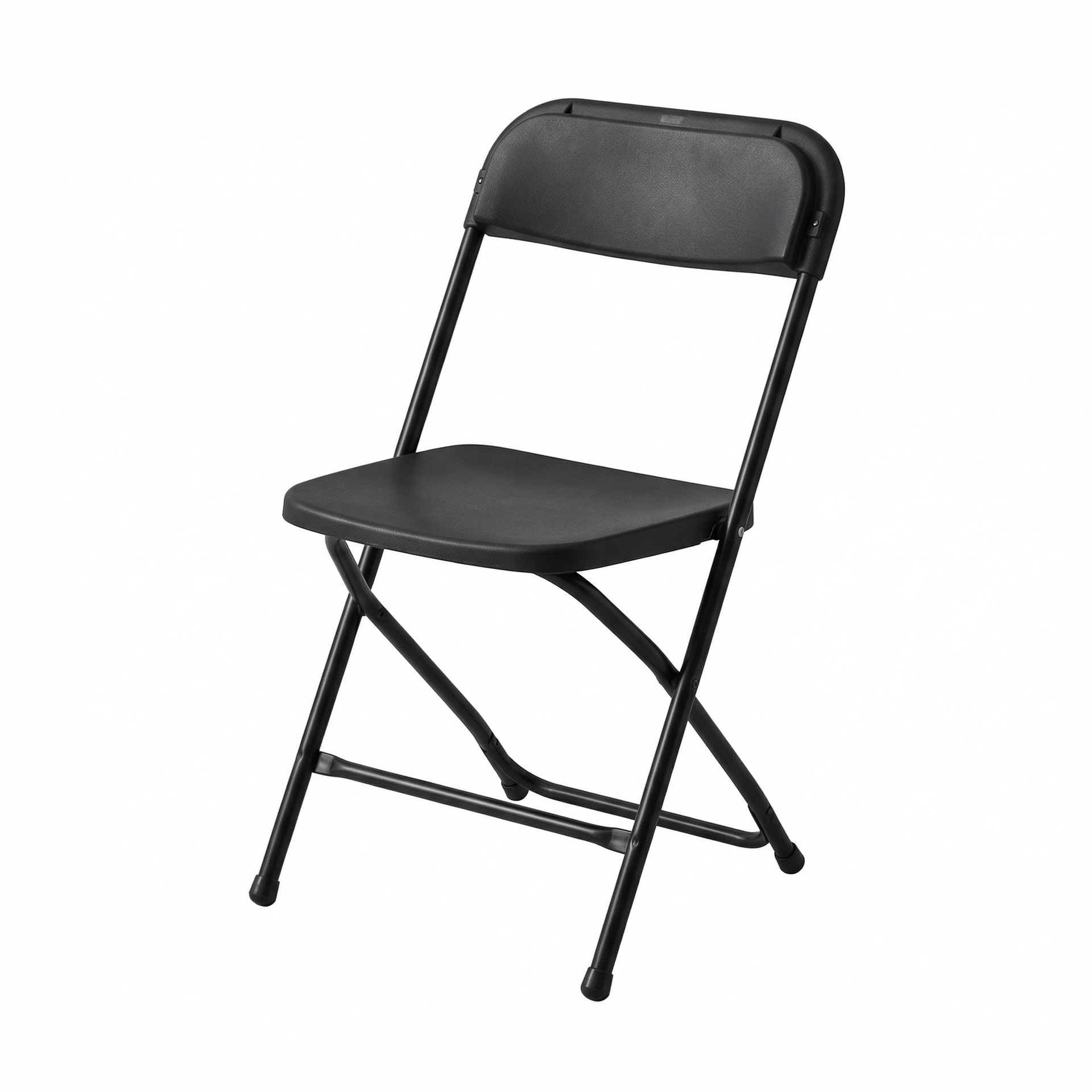 Plastic Folding Chair with Metal Frame for Commercial Events and Indoor Use