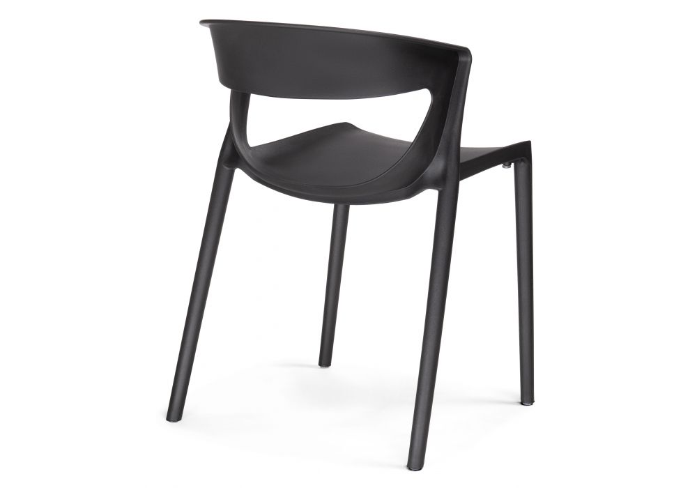 Plastic Chairs Factory Wholesale Black Stackable Chair-PP Chair