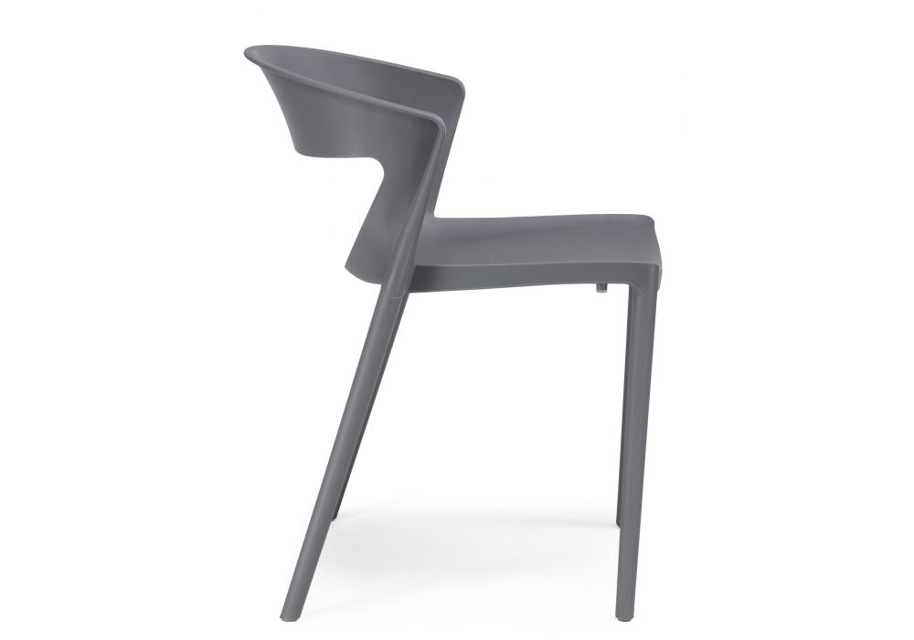 Plastic Chairs Factory Wholesale Dark Grey Stackable Chair-PP Chair