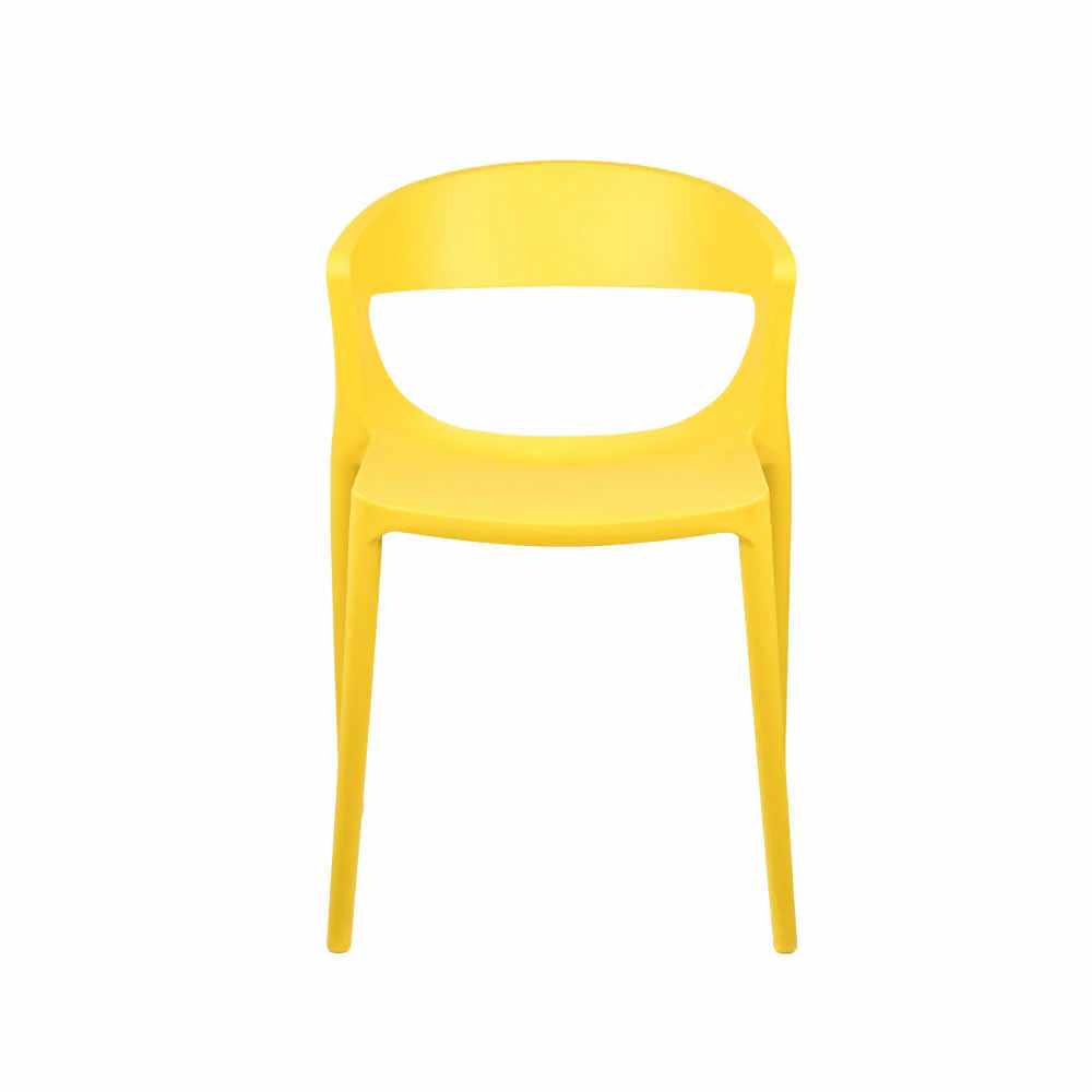 Plastic Chairs Factory Wholesale Yellow Stackable Chair-PP Chair
