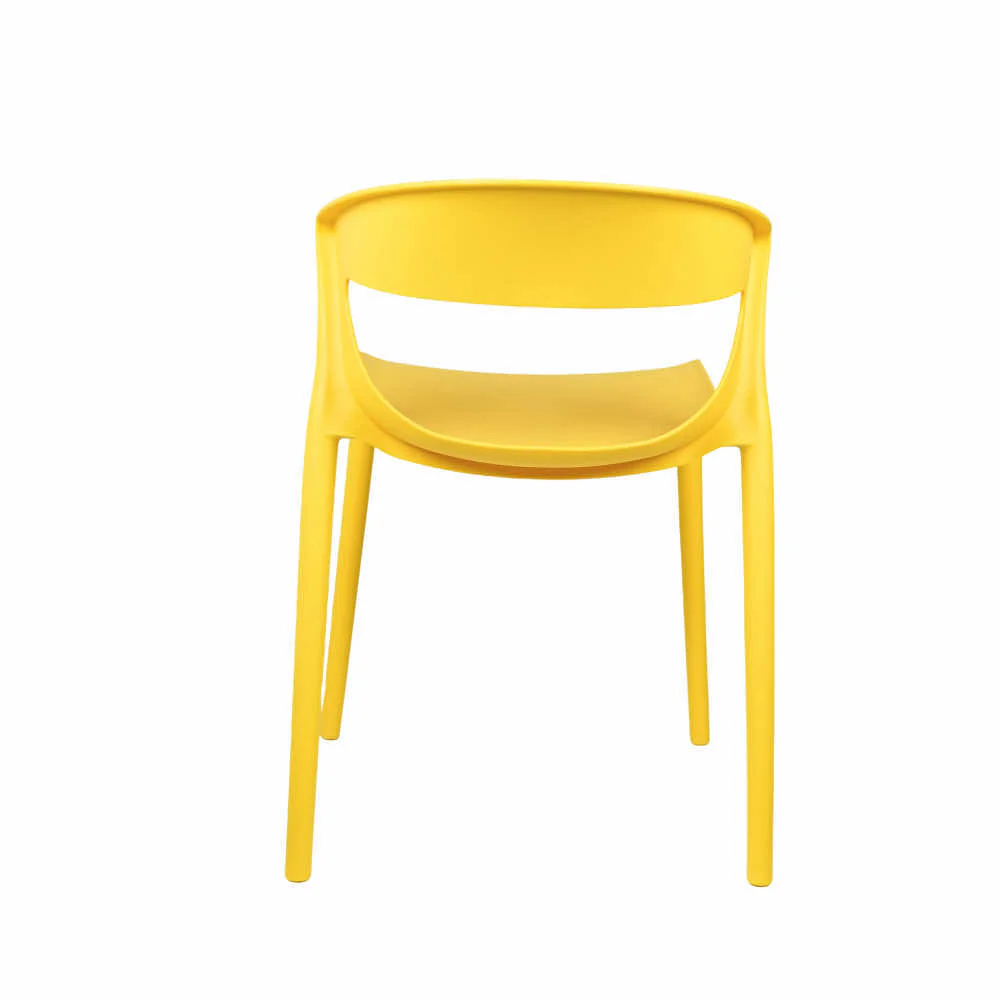 Plastic Chairs Factory Wholesale Yellow Stackable Chair-PP Chair