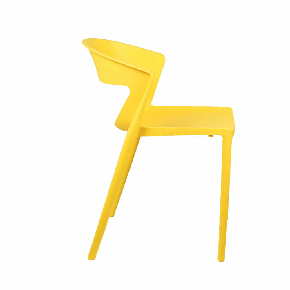 Plastic Chairs Factory Wholesale Yellow Stackable Chair-PP Chair