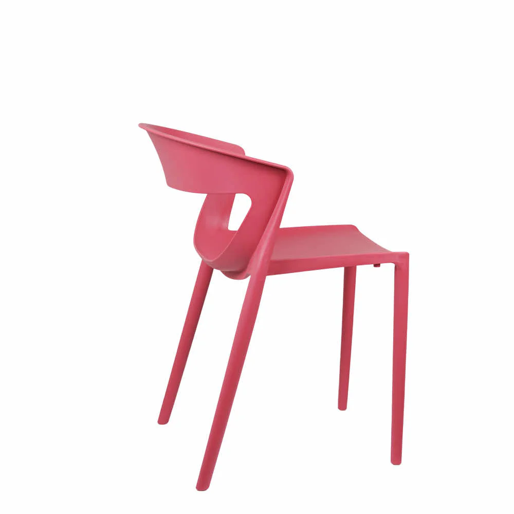 Plastic Chairs Factory Wholesale Red Stackable Chair-PP Chair