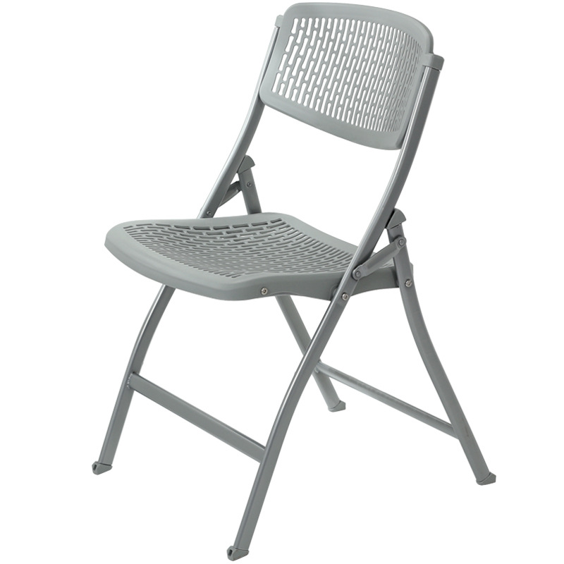 Outdoor Plastic Folding Chair with Perforated Seat & Backrest for Patio and Commercial Use
