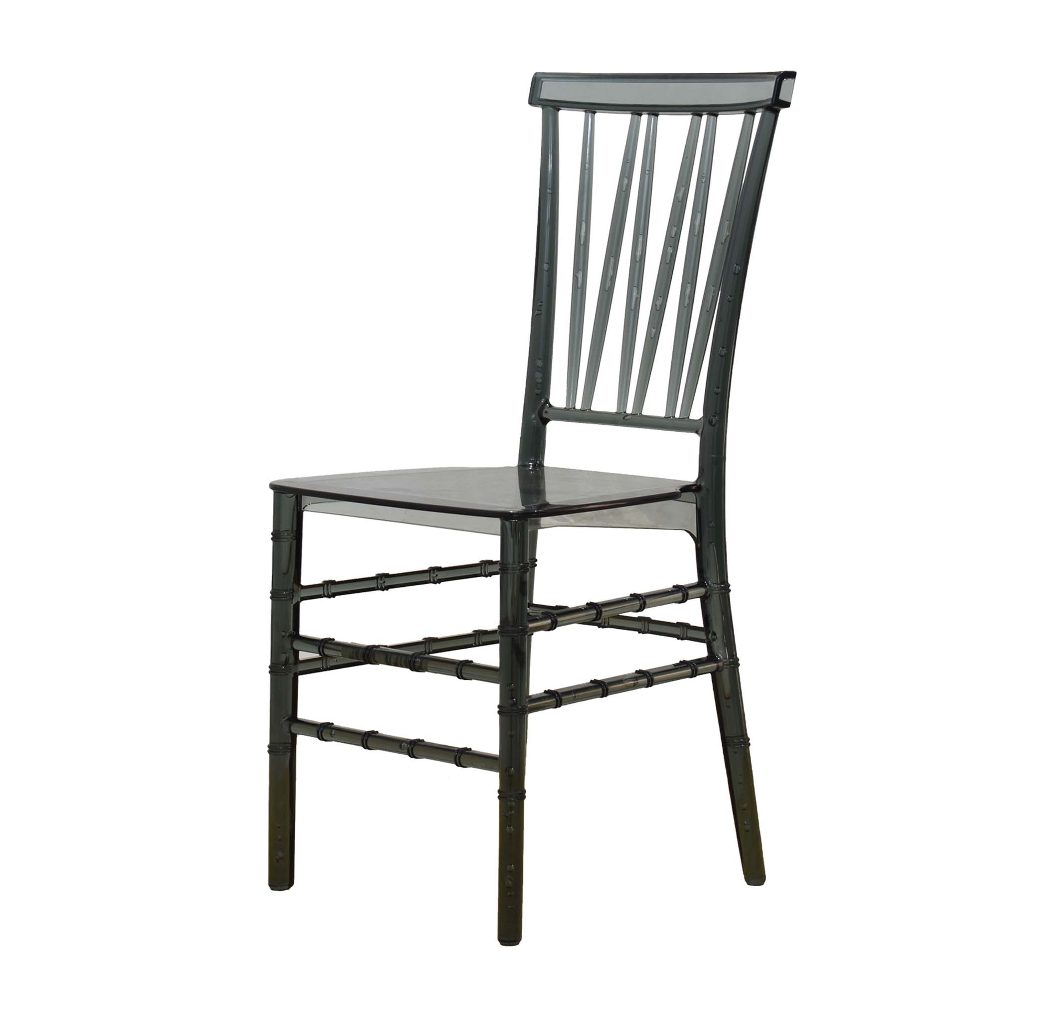 Transparent Smoke Grey PC Chiavari Chair-PP Chair