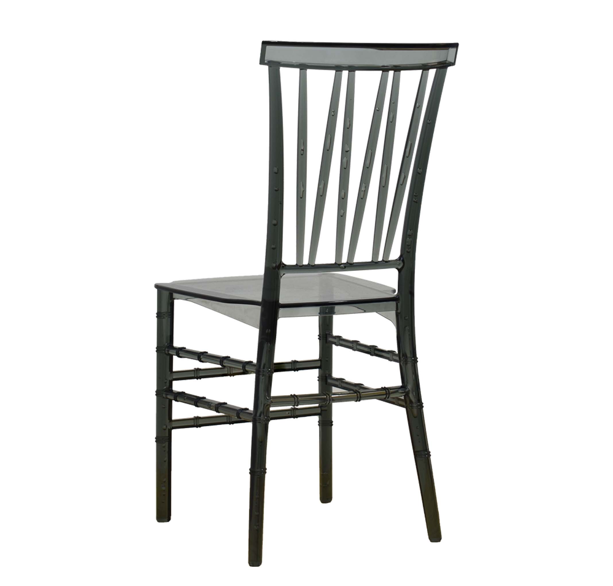 Transparent Smoke Grey PC Chiavari Chair-PP Chair