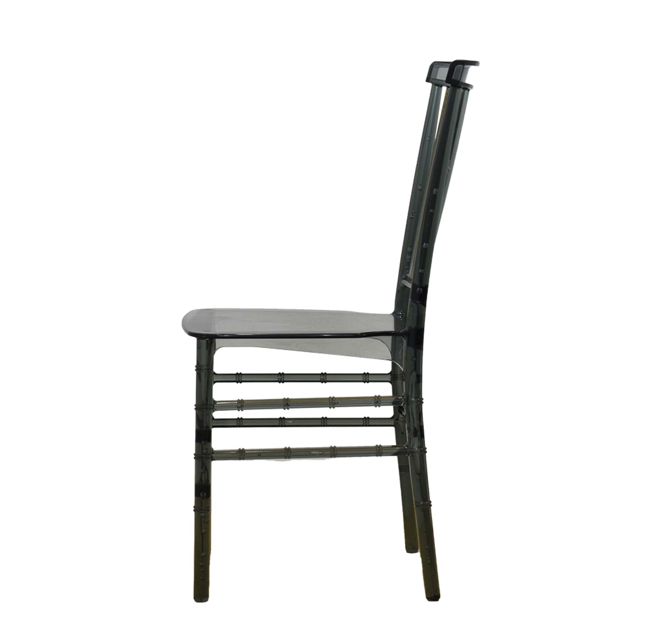 Transparent Smoke Grey PC Chiavari Chair-PP Chair