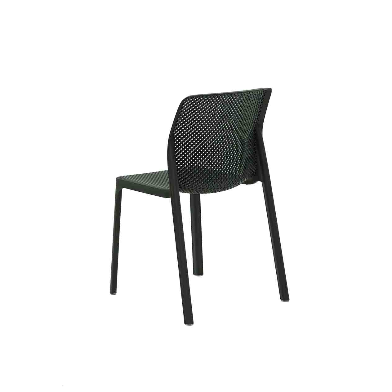 One-Piece Molded Full Micro-Perforated PP Armless Dining Chair Stackable Breathable Plastic Patio Side Chair for Cafe Hotel Restaurant Wholesale