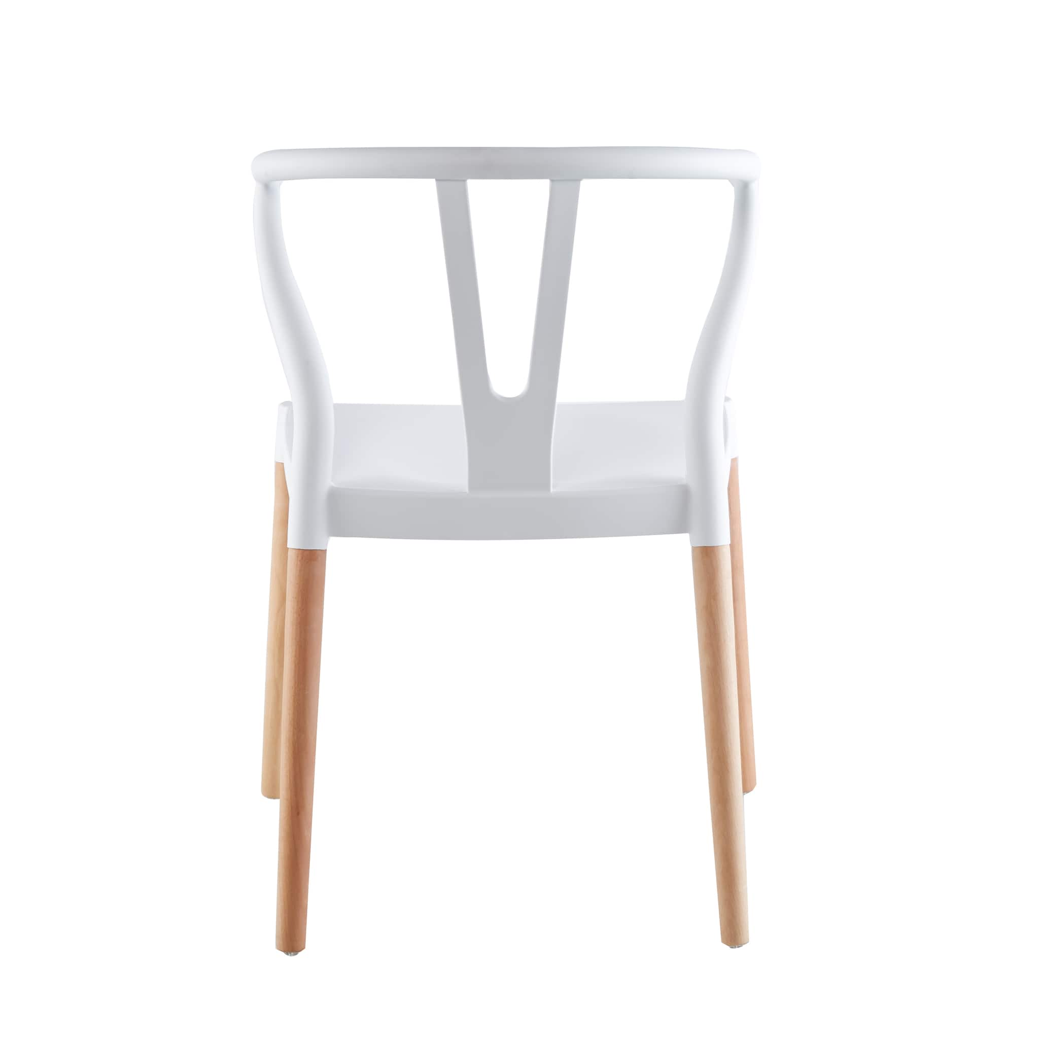 Wishbone Chair White Seat Wooden Feet-PP Chair