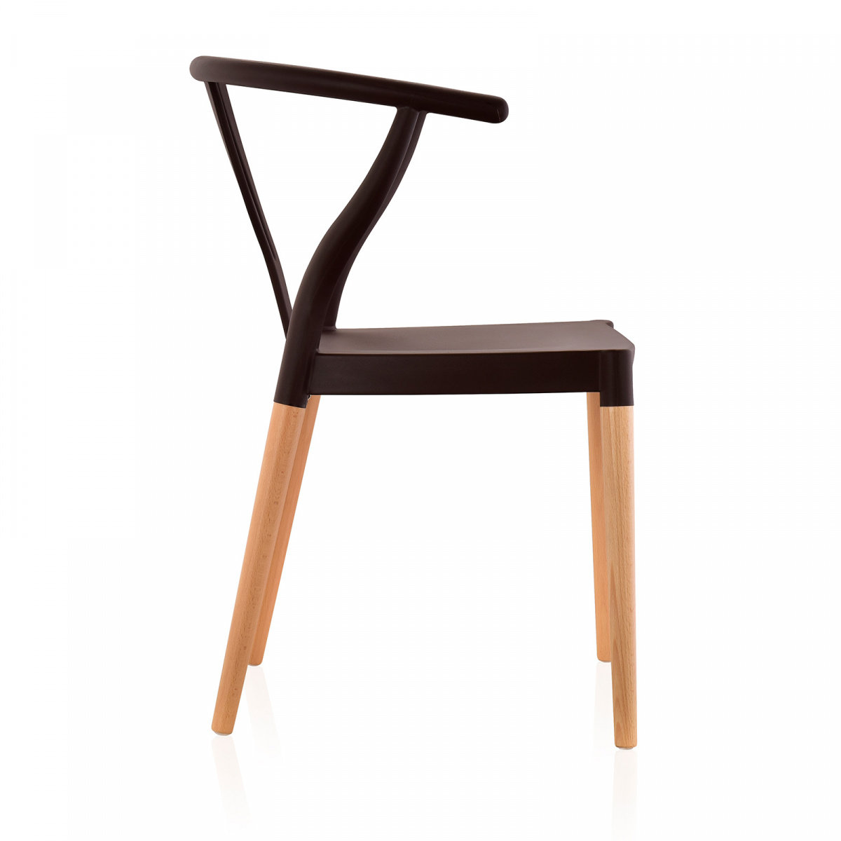 Wishbone Chair Brown Seat Wooden Feet-PP Chair