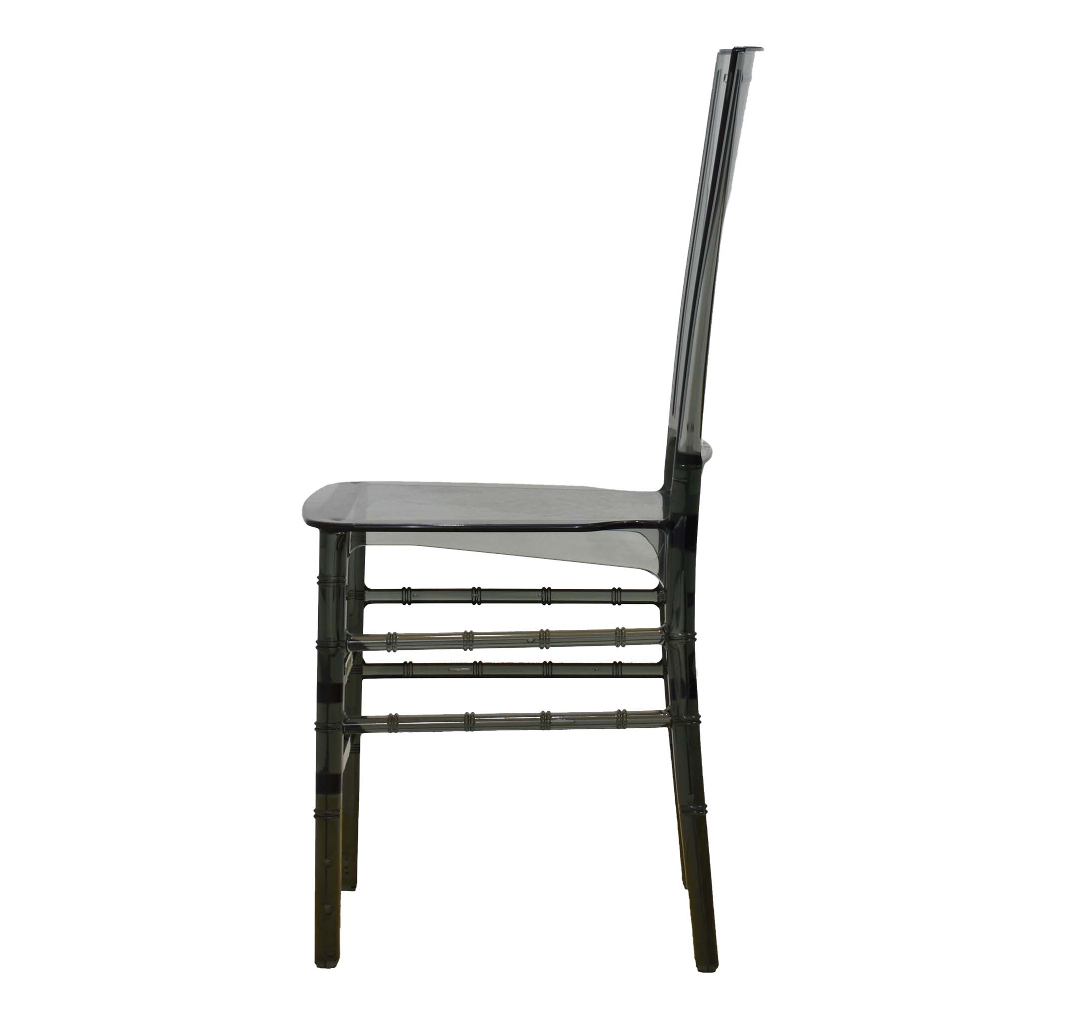 Transparent Smoke Grey Plastic Chair-PP Chair