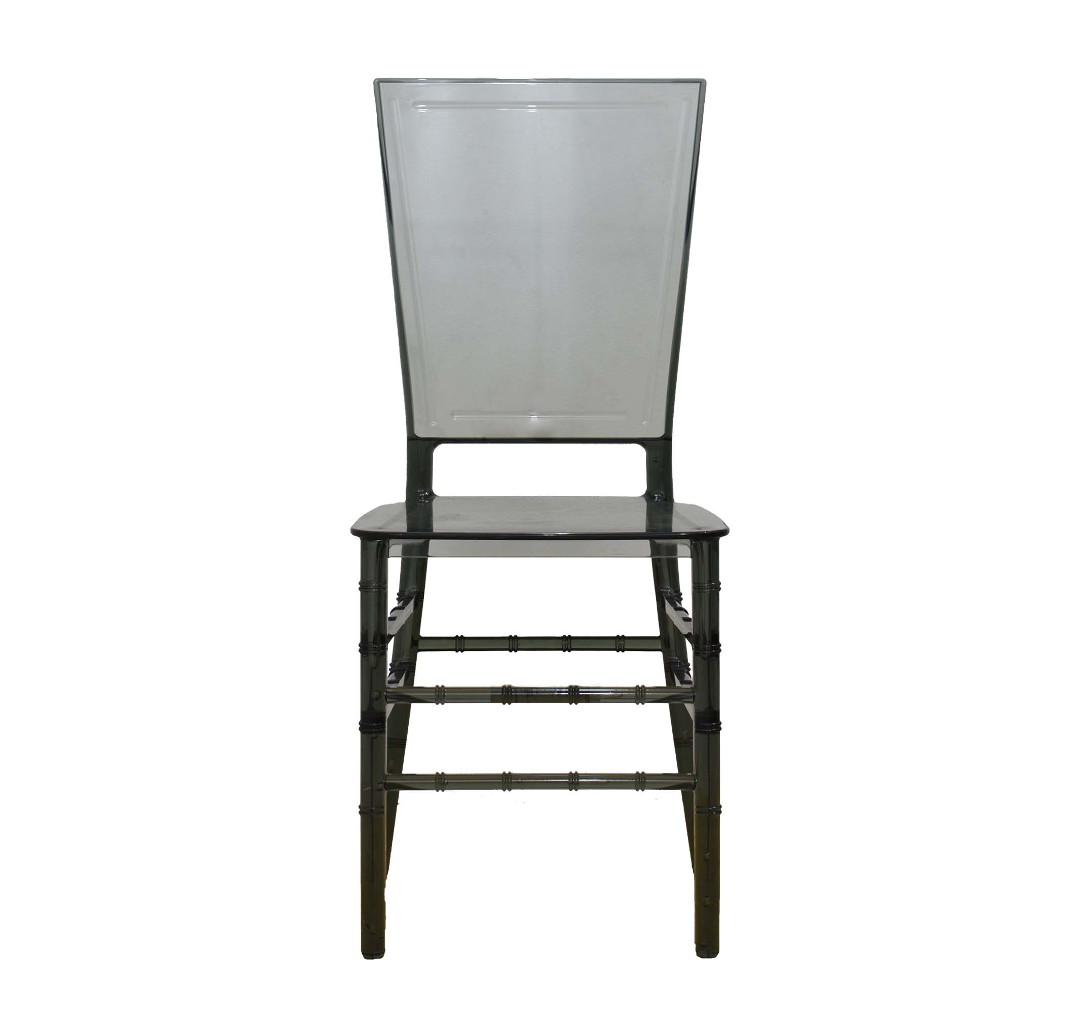 Transparent Smoke Grey Plastic Chair-PP Chair