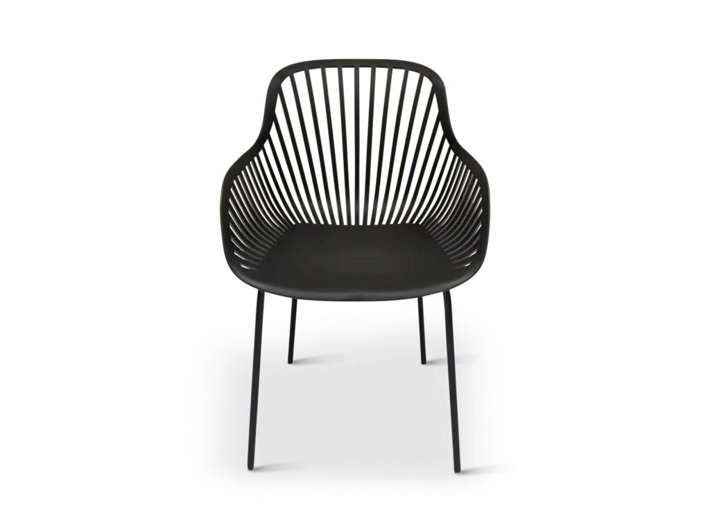 Plastic Armchair With Four Metal Legs-PP Chair