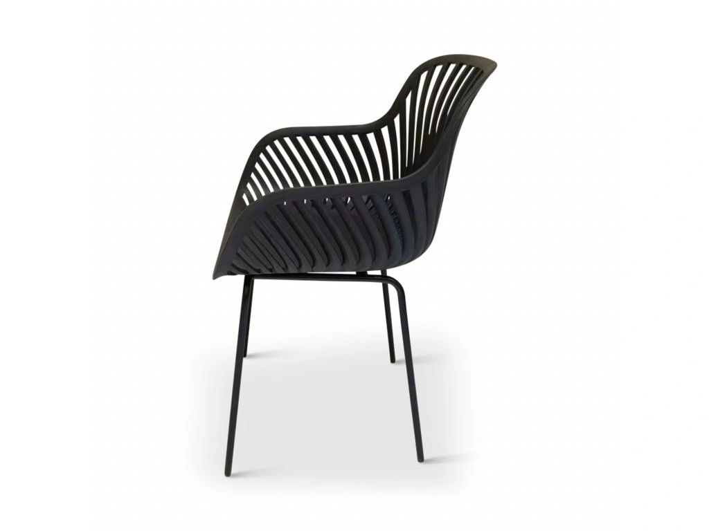 Plastic Armchair With Four Metal Legs-PP Chair