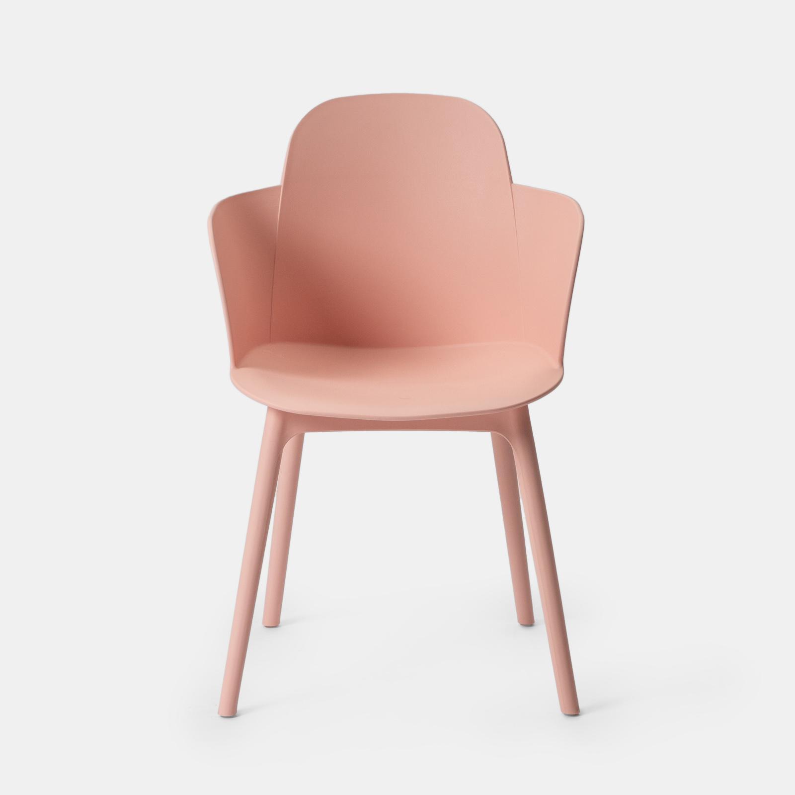 Assembled Structure Pink Polypropylene Armchair