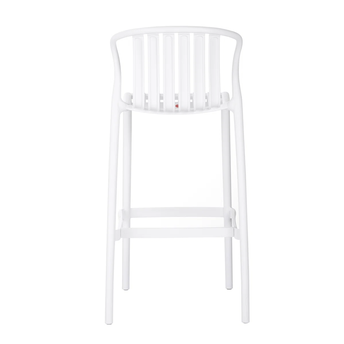 White Polypropylene Bar Stool – Modern & Durable Counter-Height Seating