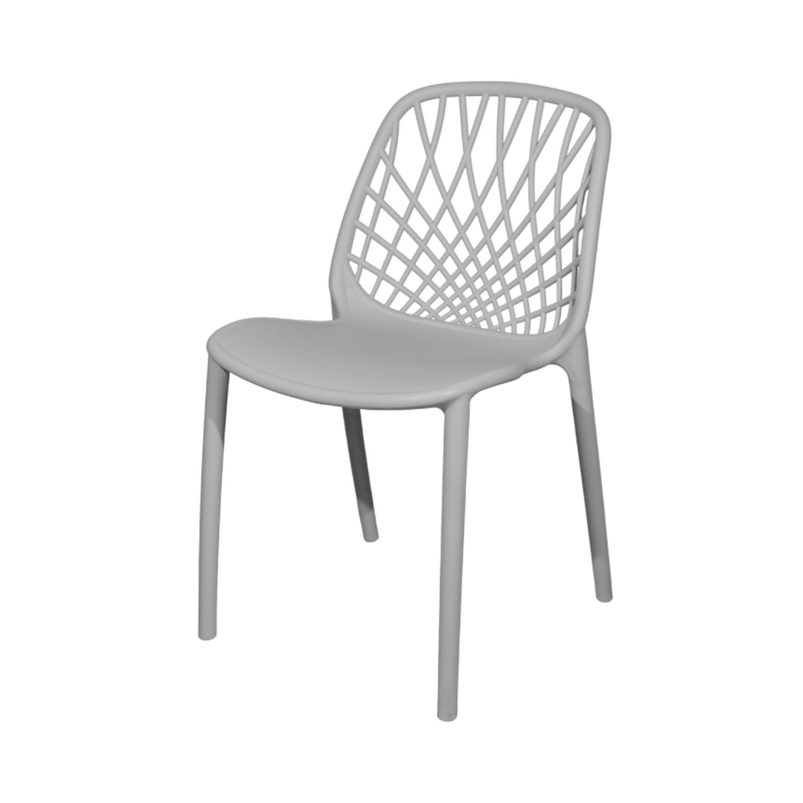 Plastic Cafe Chair Grey-PP Chair