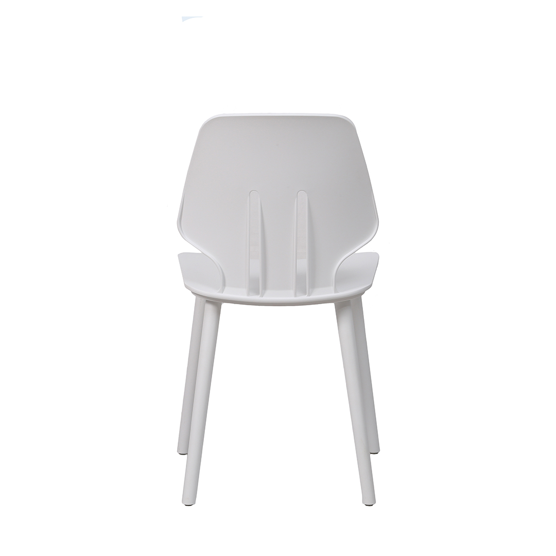 Assembled White Plastic Chair