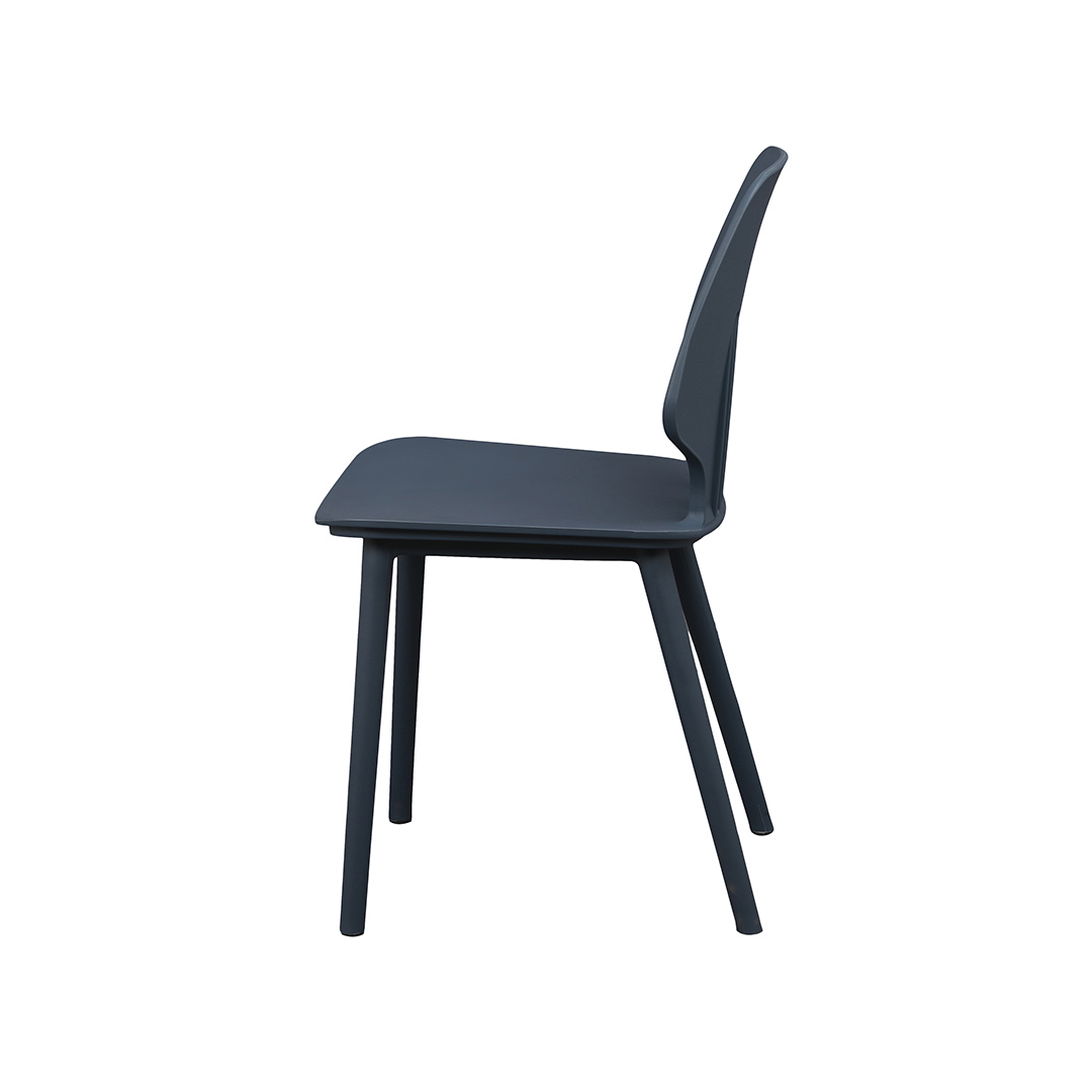 Assembled Anthracite Plastic Chair – Durable & Modern Seating Solution