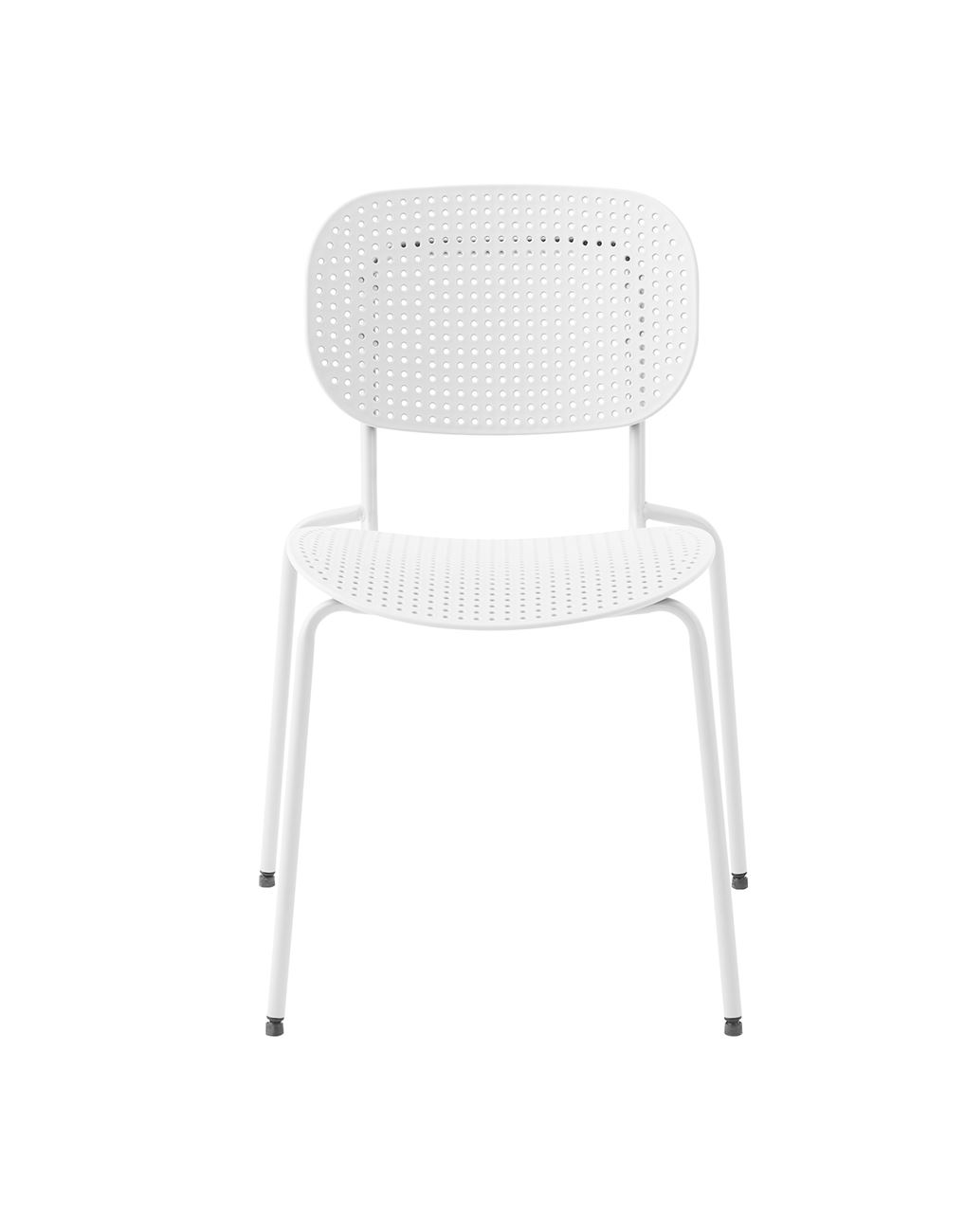 White Plastic Chair With Metal Frame