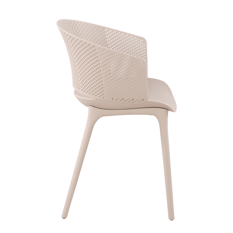 Taupe plastic chair for restaurant-PP Chair