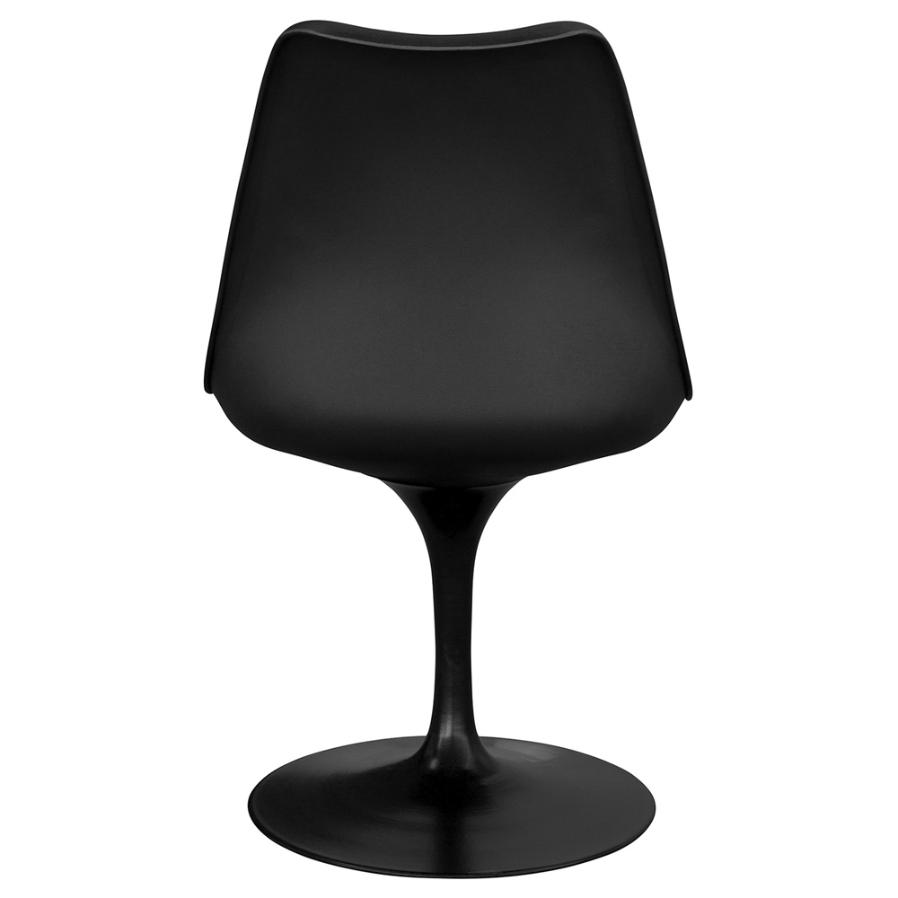 Black Tulip Accent Chair With Black Cushion-PP Chair